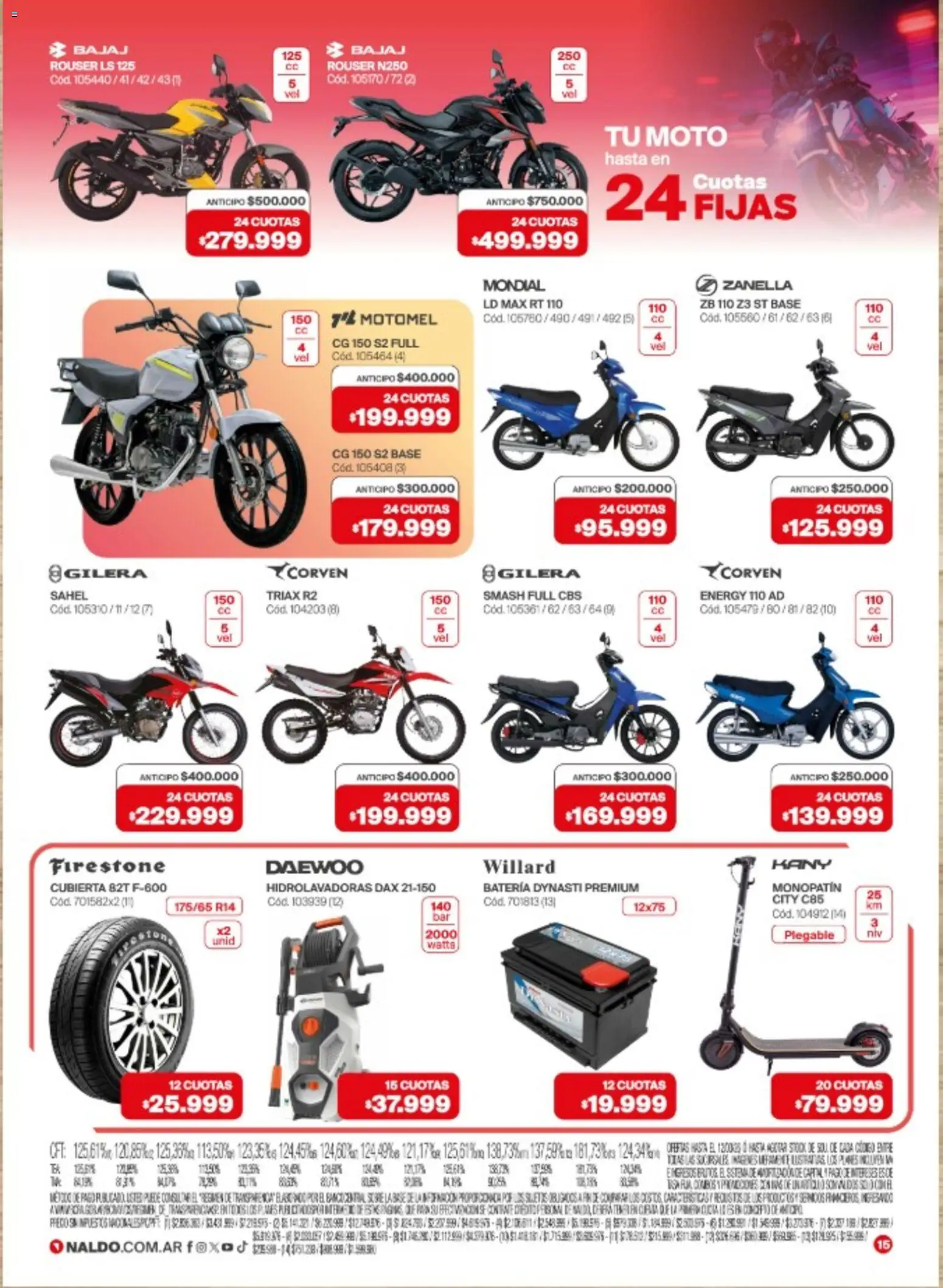 Naldo catálogo │ válido desde el 02.03.2026 | Página: 15 | Productos: Monopatin, Batería