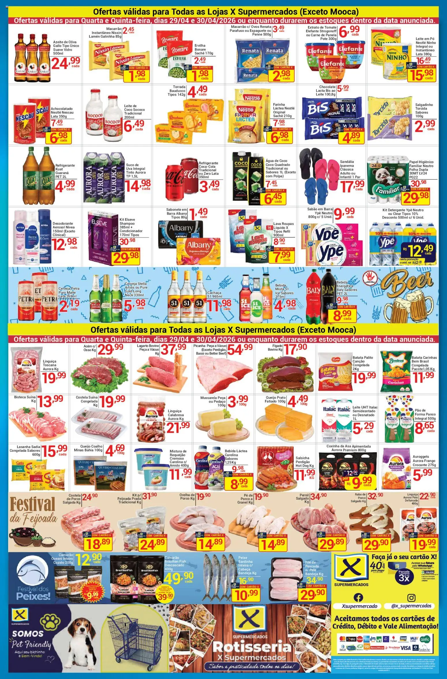 X Supermercados Folheto - válido de 29.04.2026 | Página: 2 | Produtos: Sabão em barra, Leite, Suco, Frango