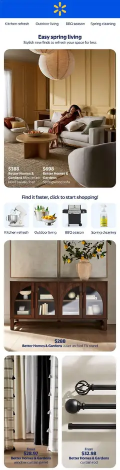 Preview of Walmart flyer - Easy spring living from shop Walmart valid from 02.04.2026