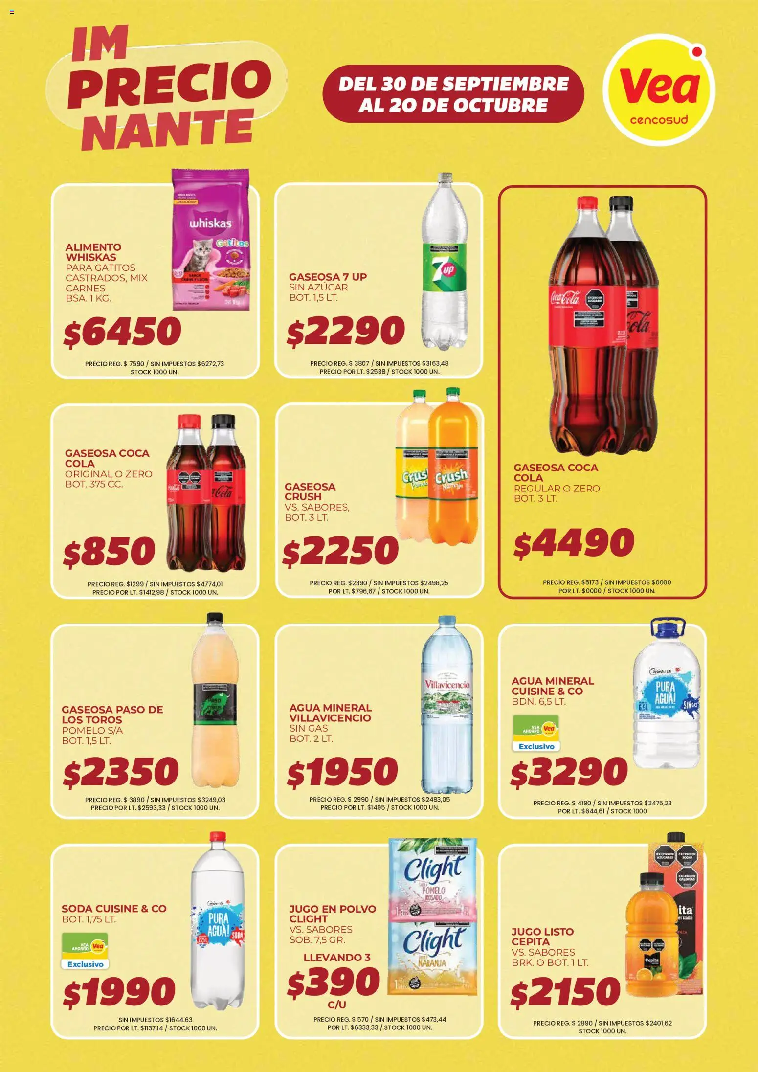 Vea - Ofertas │ válido desde el 30/09/2026 | Página: 8 | Productos: Azucar, Polvo, Agua, Jugo