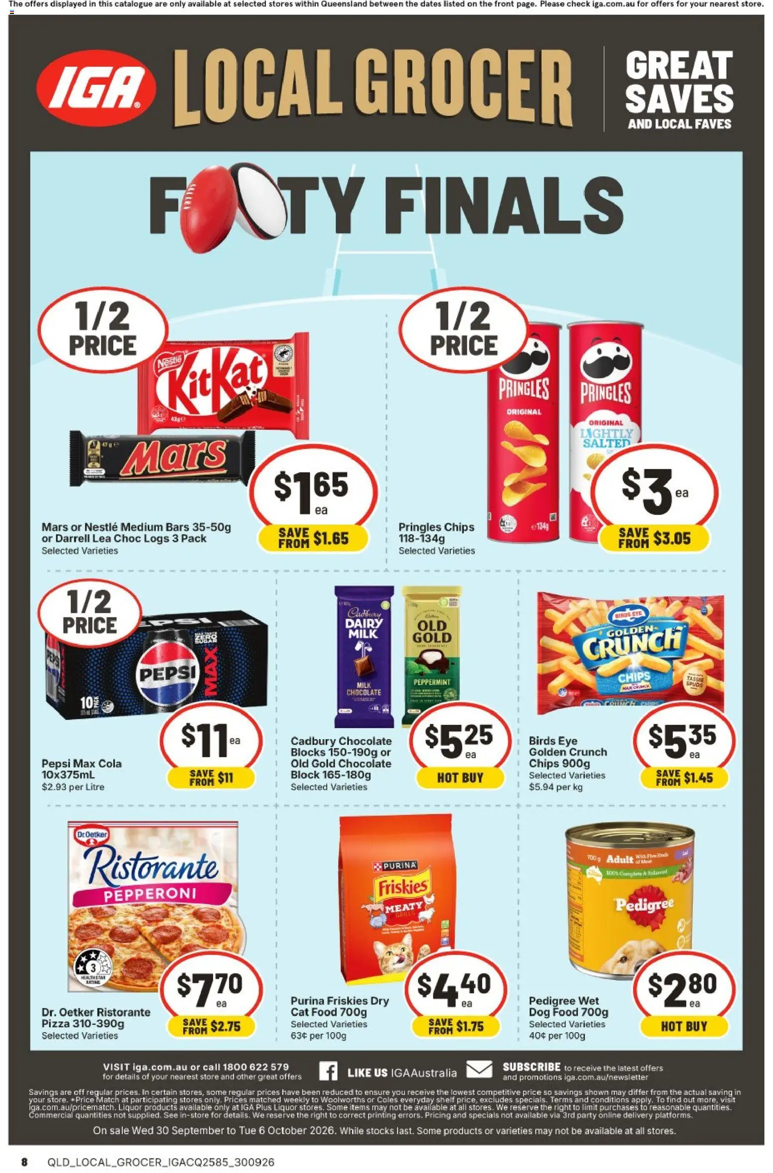 IGA catalogue - valid from 30/09/2026 | Page: 8 | Products: Shelf, Food, Pizza, Pepsi Max