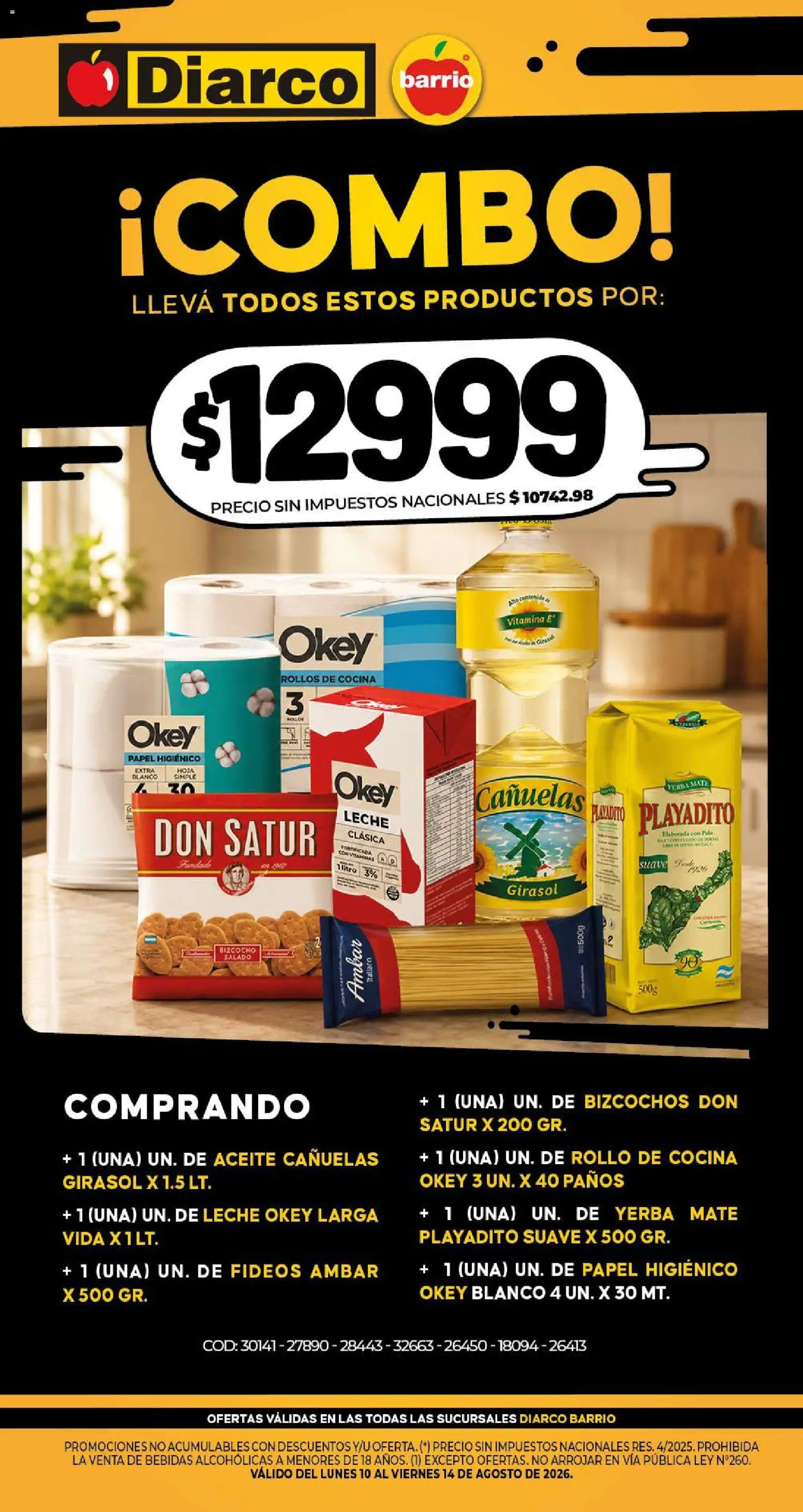 Diarco - Especial Locura De Precios │ válido desde el 10/08/2026 | Página: 2 | Productos: Cocina, Rollos de cocina, Fideos, Bizcochos