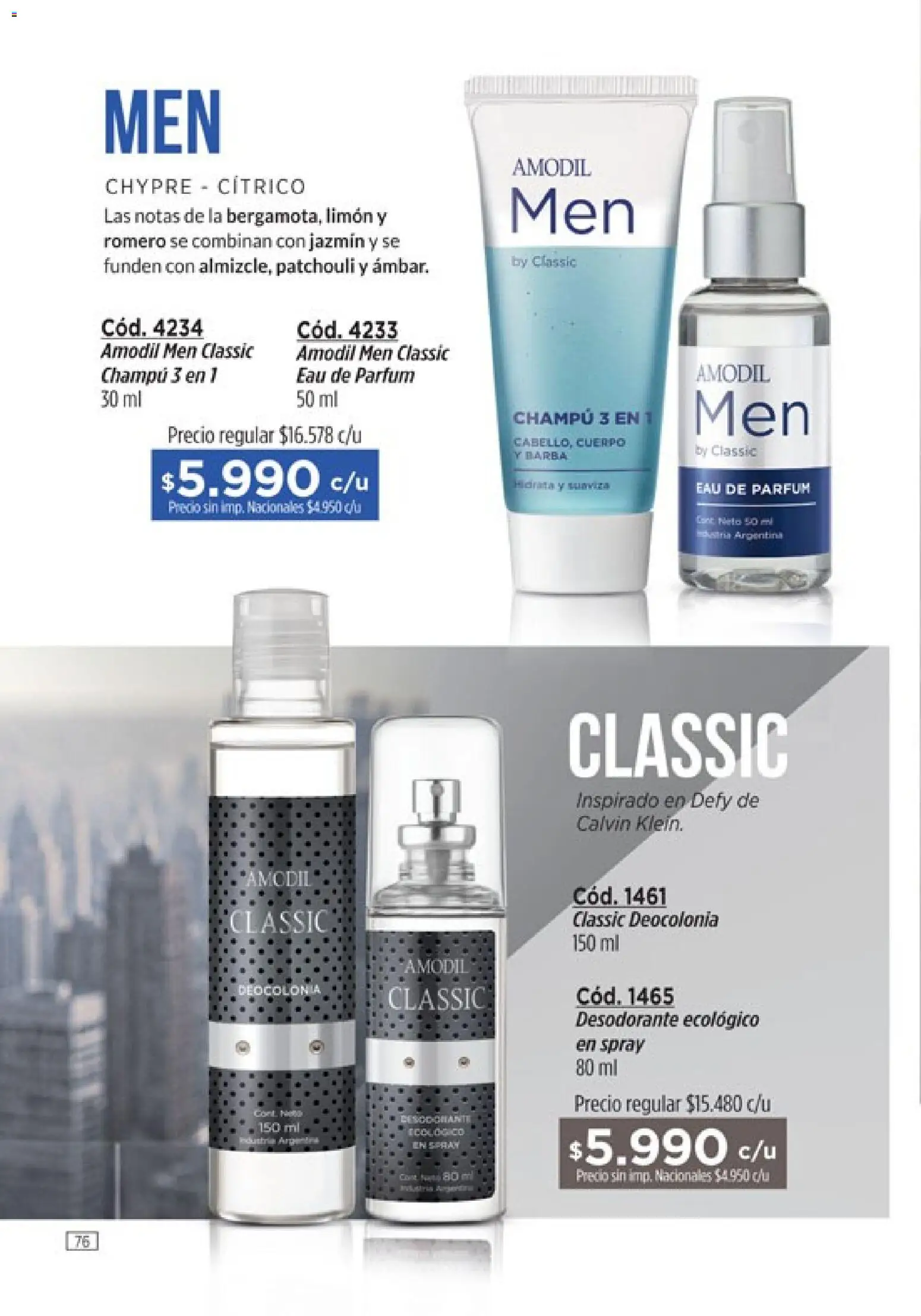 Catálogo Amodil Campaña 14 │ válido desde el 07/08/2026 | Página: 76 | Productos: Champú, Desodorante, Limón