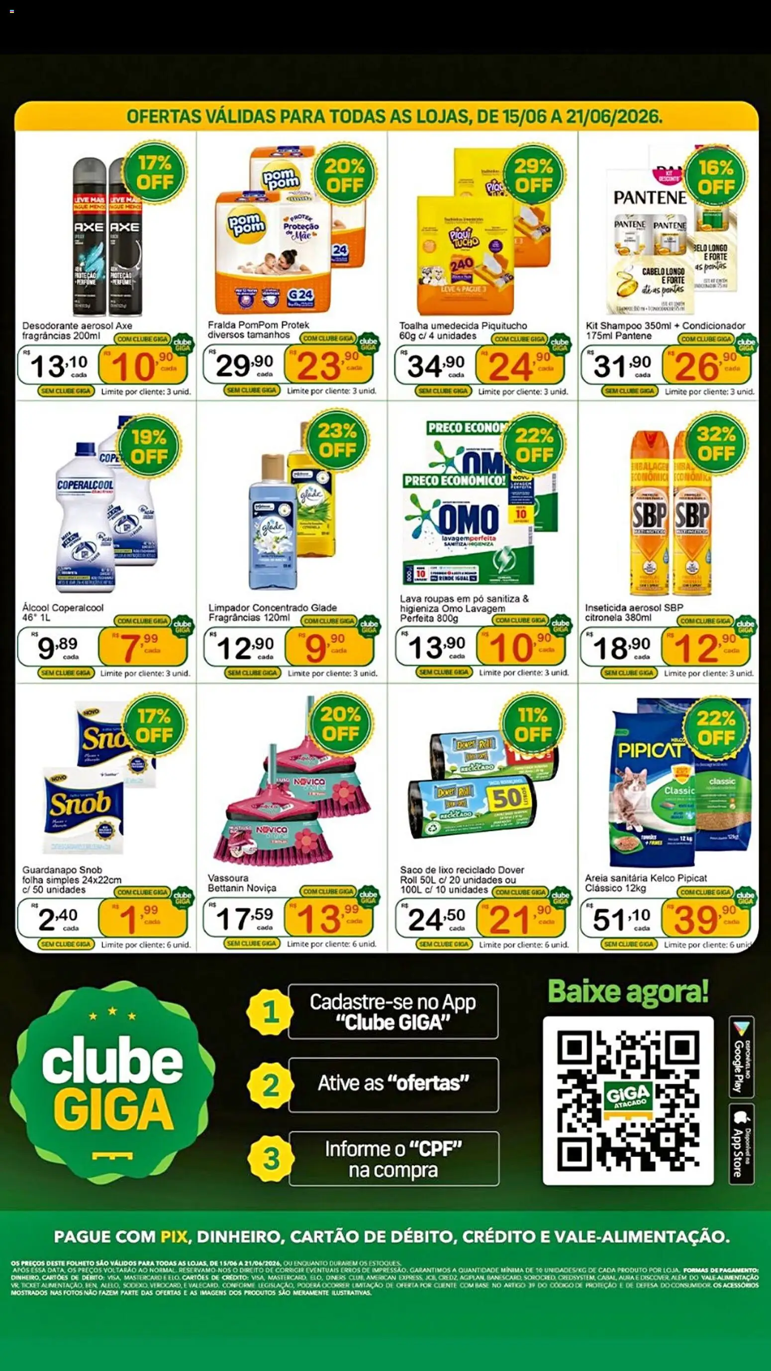 GIGA Atacado Folheto - válido de 15.06.2026 | Página: 4 | Produtos: Desodorante, Toalha umedecida, Inseticida, Vassoura