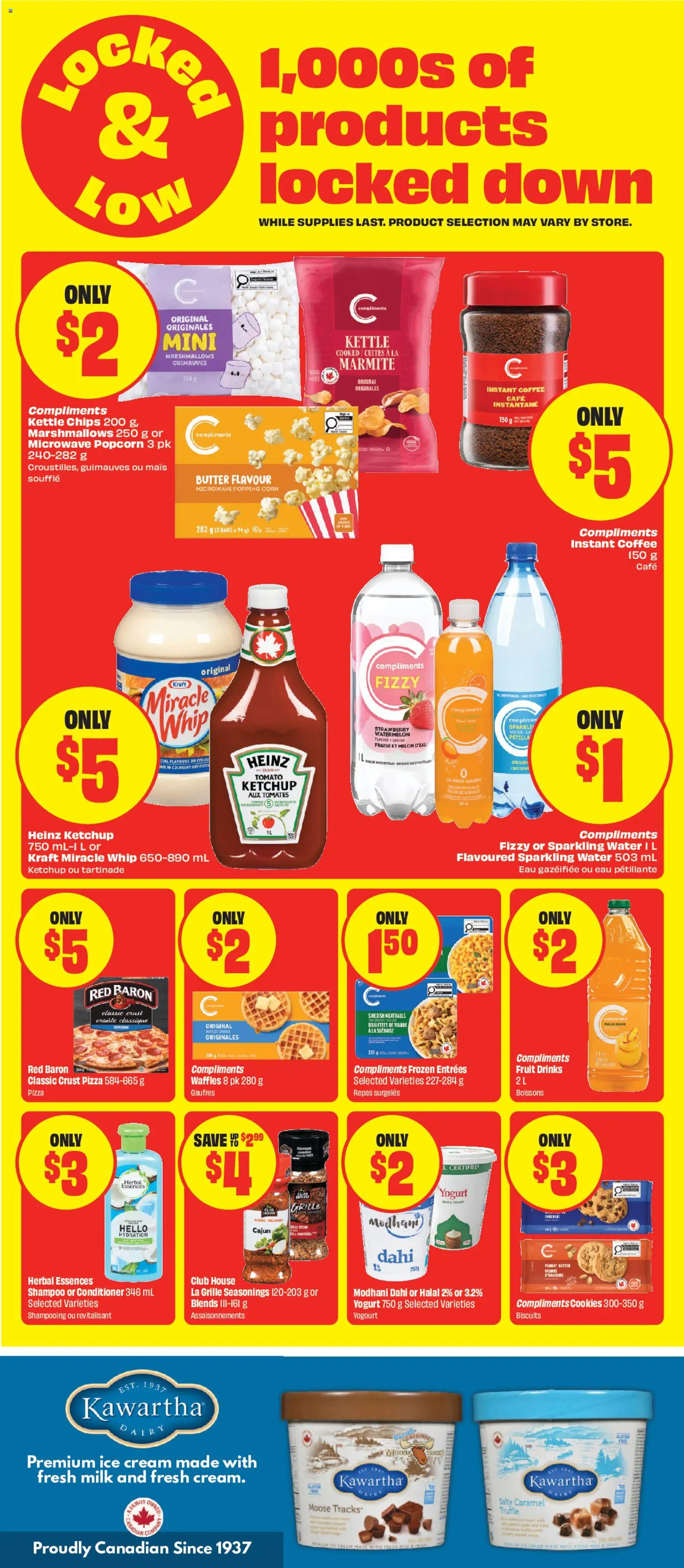 FreshCo flyer valid from Aug 20, 2026 | Page: 5 | Products: Cookies, Peanut butter, Coffee, Ice