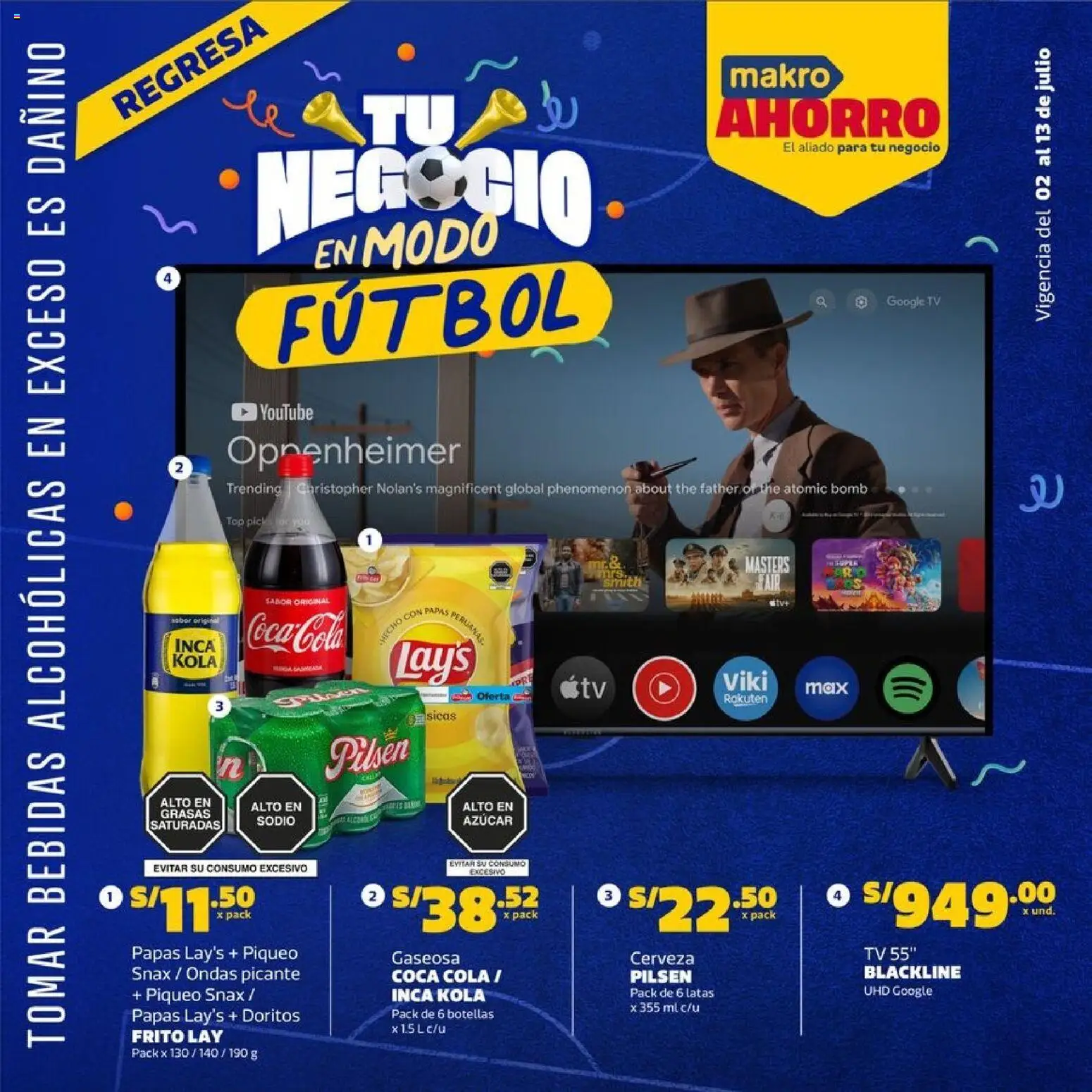 Catálogo Makro válido desde 02/07/2026 | Página: 1 | Productos: Cerveza, Papas
