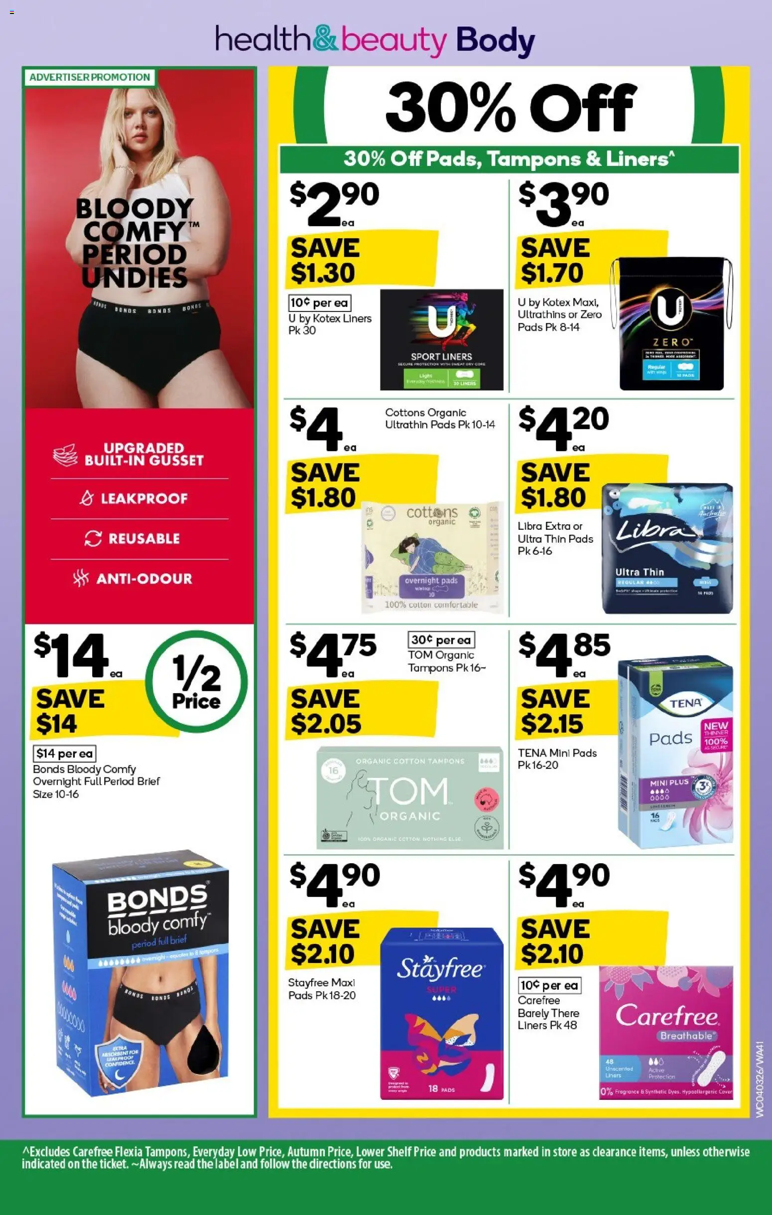 Woolworths catalogue - valid from 11.03.2026 | Page: 41 | Products: Fragrance, Light, Plus size, Tampons
