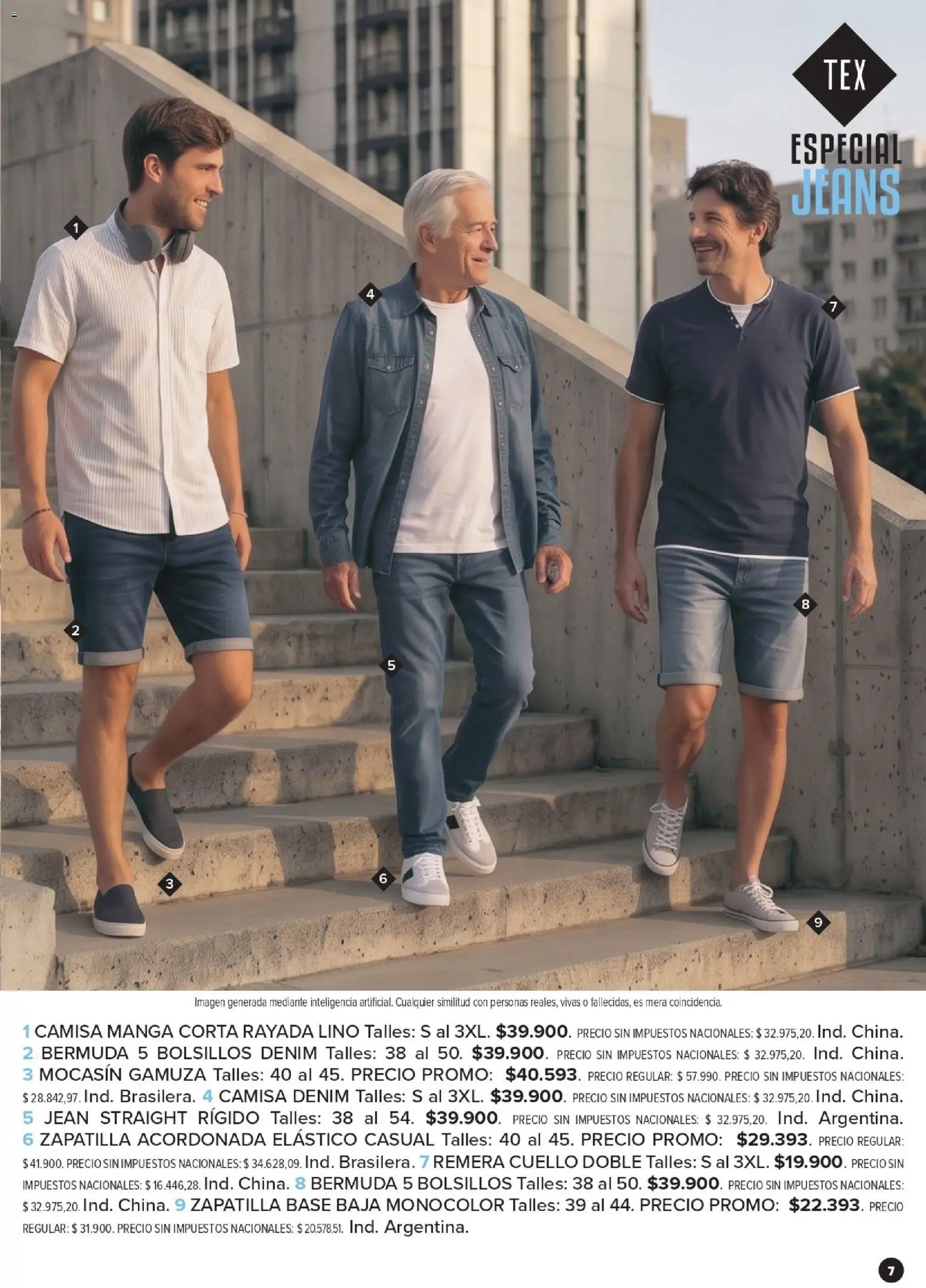 Carrefour - Tex | Especial Jeans │ válido desde el 04/09/2026 | Página: 7 | Productos: Remera, Jean, Camisa, Gamuza