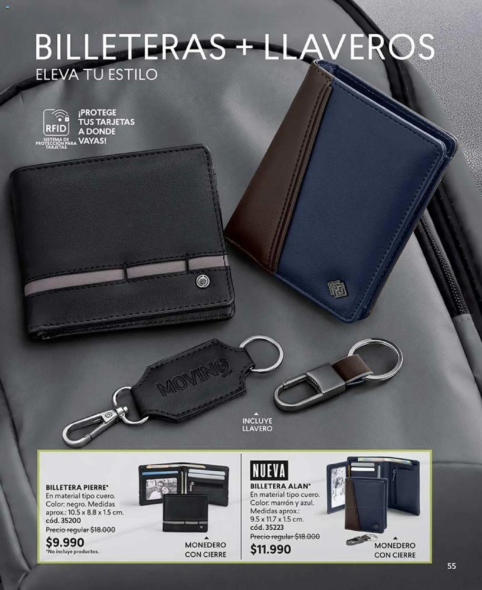 Catálogo CyZone Campaña 15 │ válido desde el 06.09.2026 | Página: 55 | Productos: Llavero, Monedero, Billetera