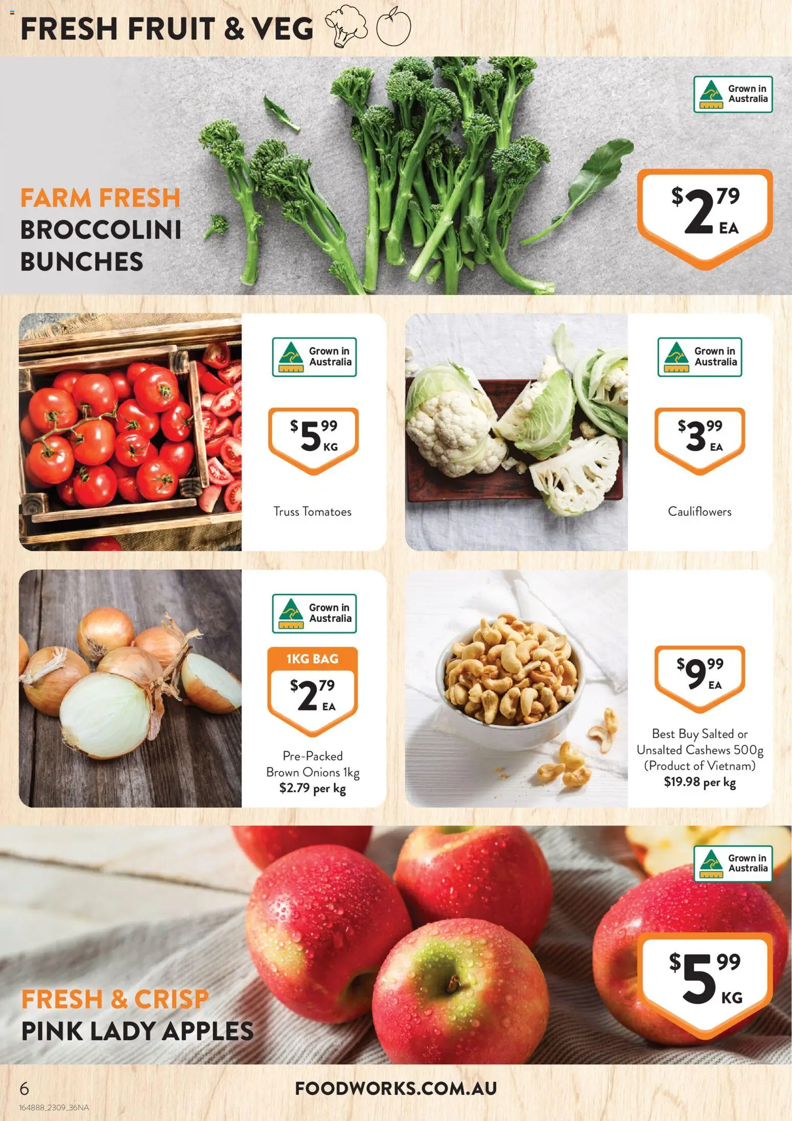 Foodworks catalogue - valid from 23/09/2026 | Page: 6 | Products: Apples, Tomatoes, Fruit, Bag
