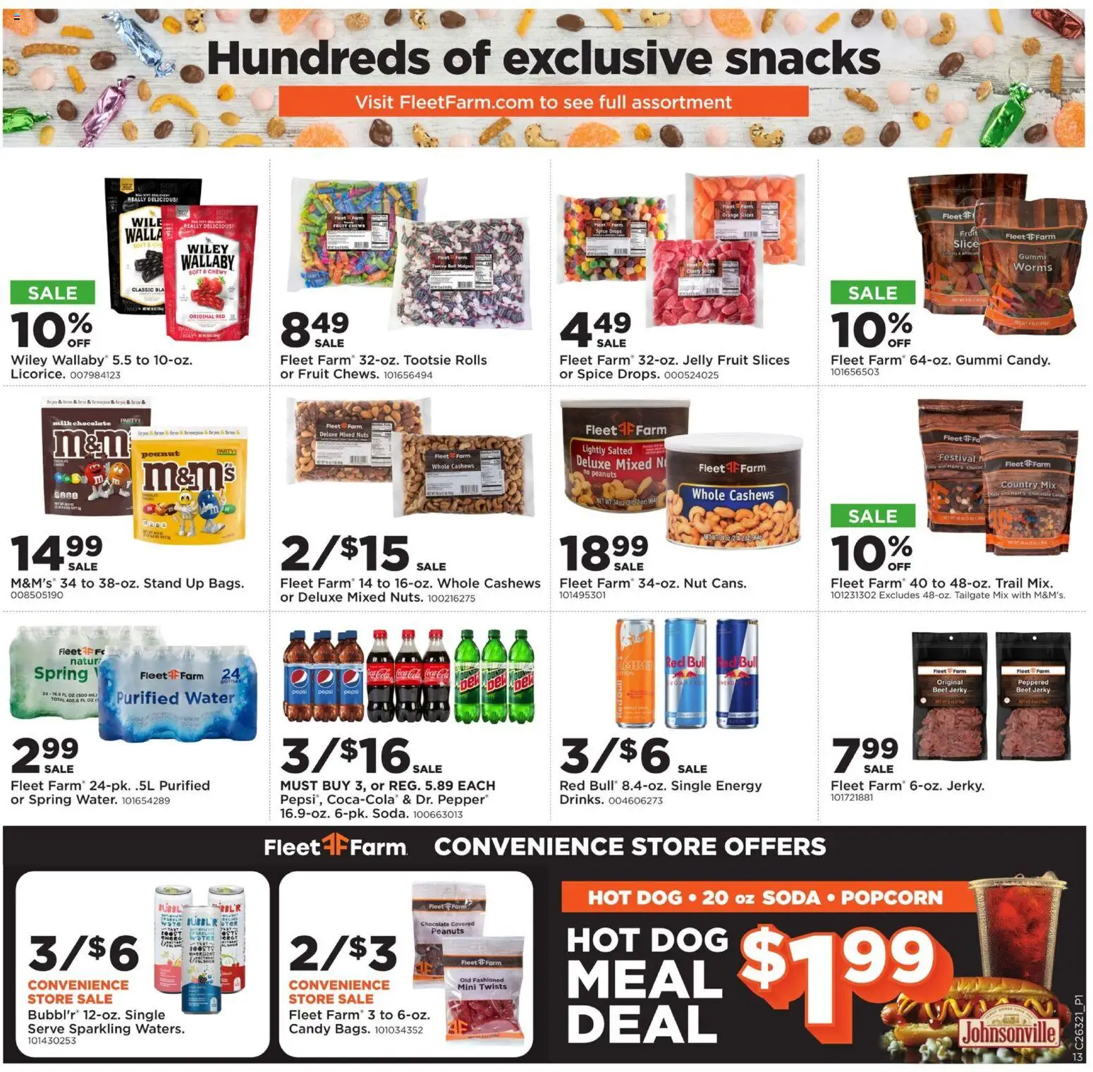 Mills Fleet Farm Weekly Ad - valid from 08/03/2026 | Page: 17 | Products: Chocolate, Beef, Nuts, Water