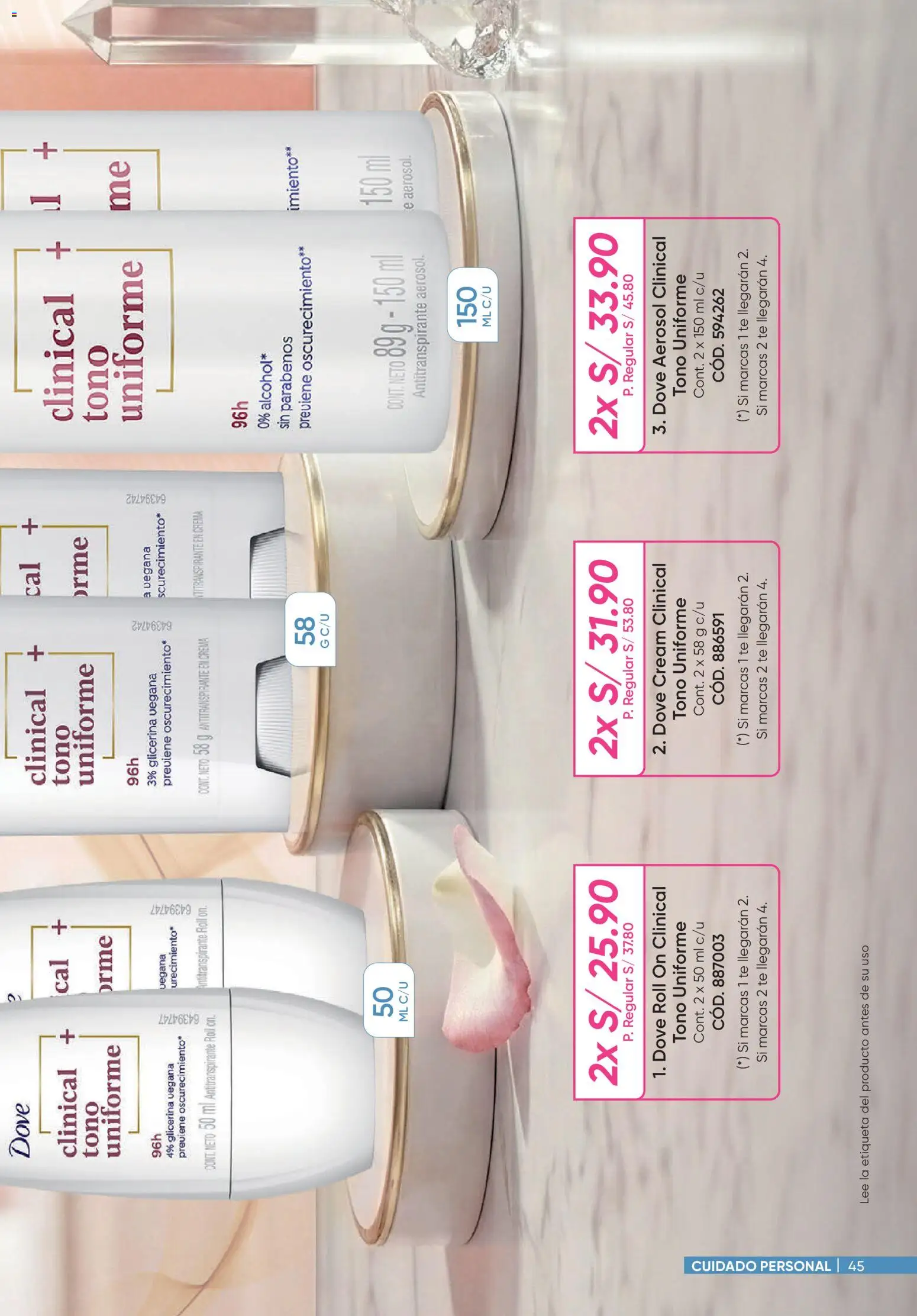 Catálogo Azzorti válido desde 31/08/2026 | Página: 45 | Productos: Antitranspirante, Té, Crema