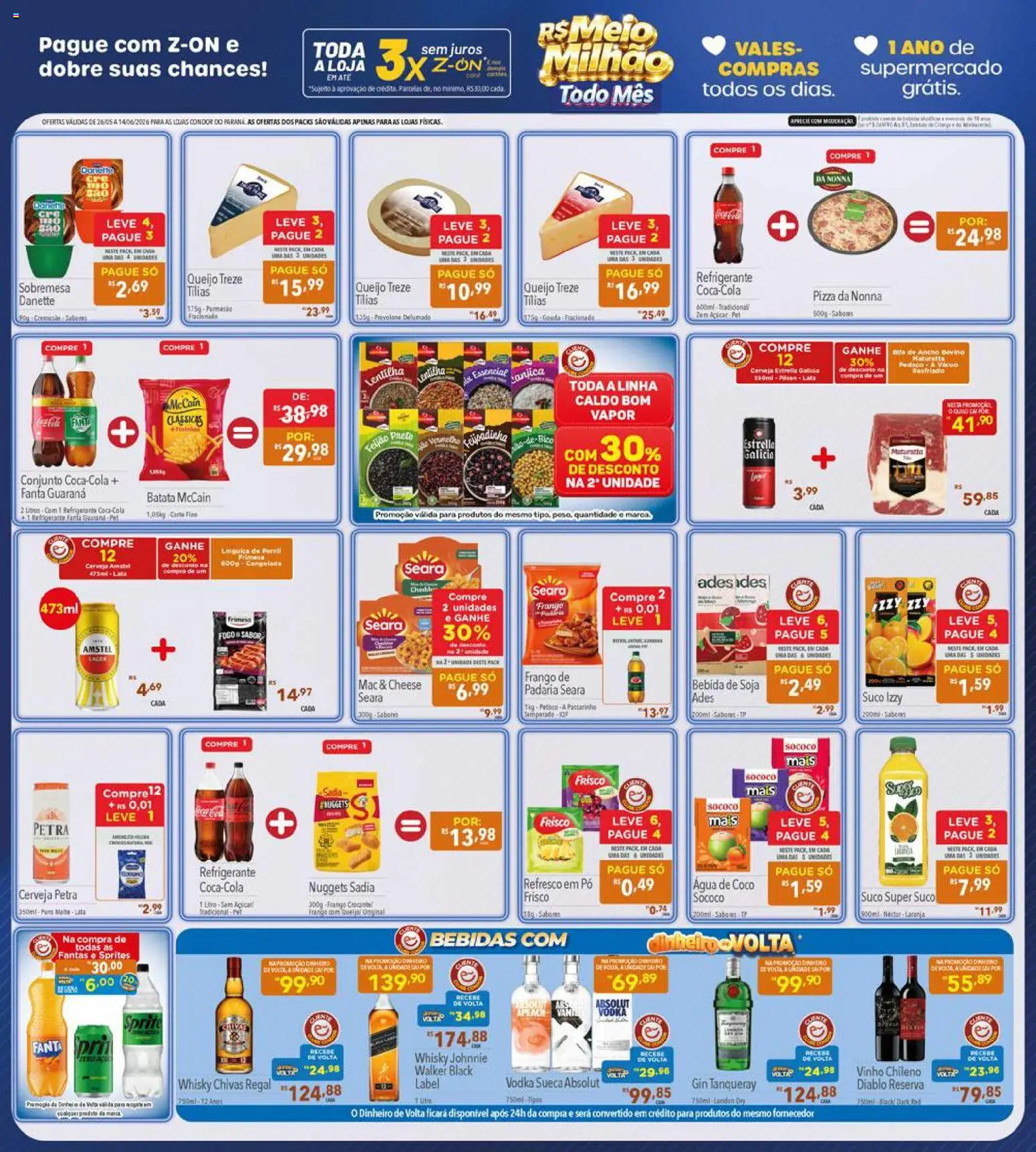 Supermercados Condor Folheto - válido de 26.05.2026 | Página: 3 | Produtos: Coco, Cerveja, Refrigerante, Batata