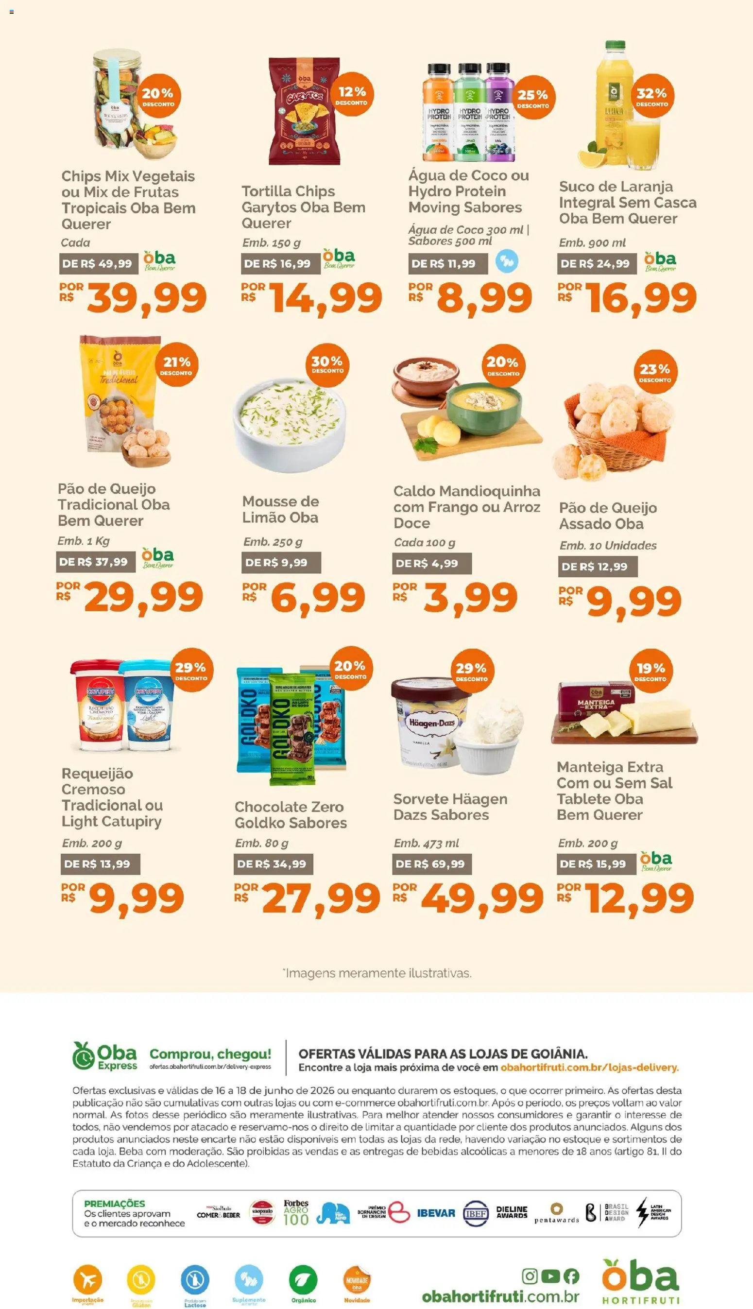 Oba Hortifruti Folheto - válido de 16.06.2026 | Página: 8 | Produtos: Coco, Água de coco, Pão, Sal