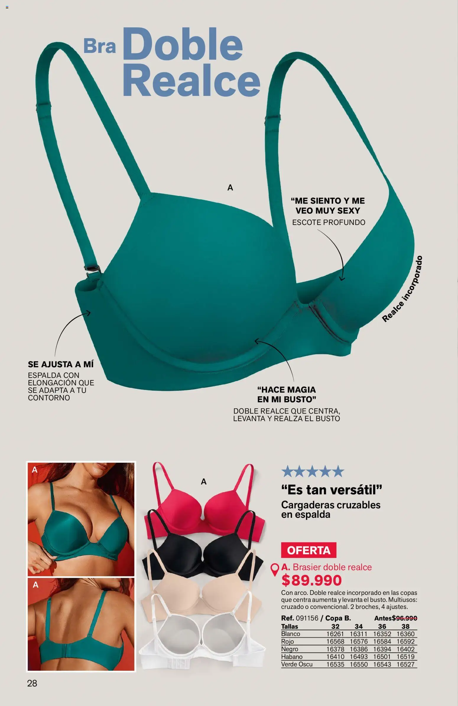 Leonisa revista - valida desde el 11/09/2026 | Página: 28 | Productos: Brasier, Contorno