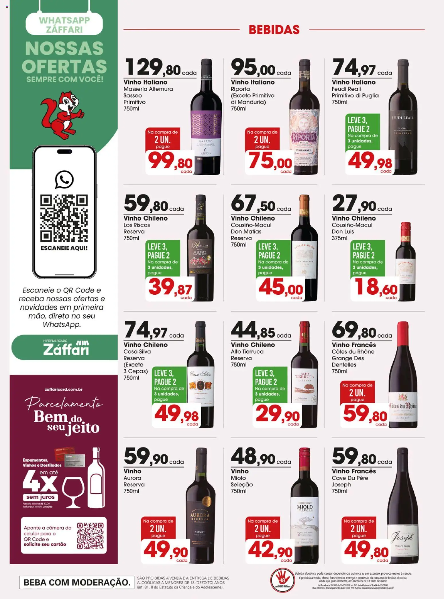 Zaffari Folheto - válido de 14/07/2026 | Página: 16 | Produtos: Celular, Vinho, Bebida, Câmera