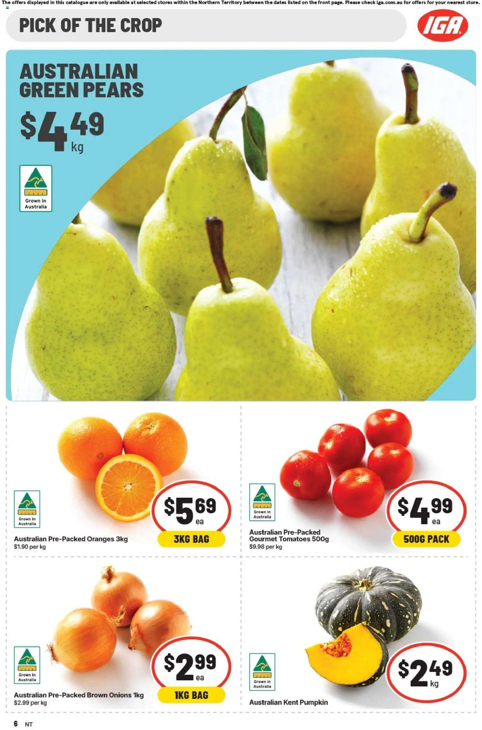 IGA catalogue - valid from 09/09/2026 | Page: 7 | Products: Tomatoes, Onions, Pumpkin, Bag