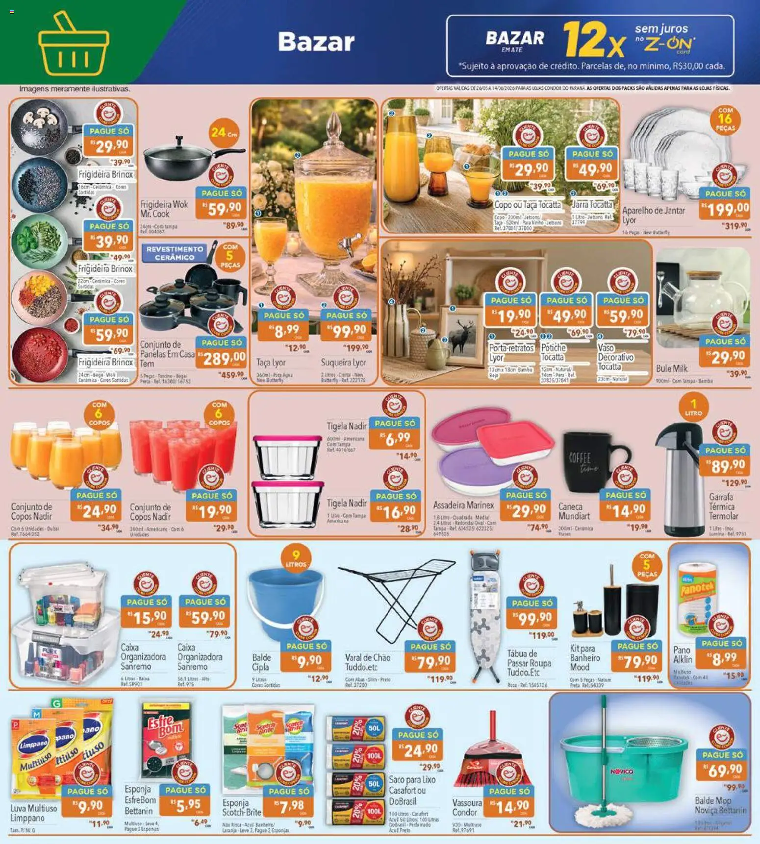 Supermercados Condor Folheto - válido de 26.05.2026 | Página: 26 | Produtos: Saco para lixo, Esponja, Caneca, Tábua