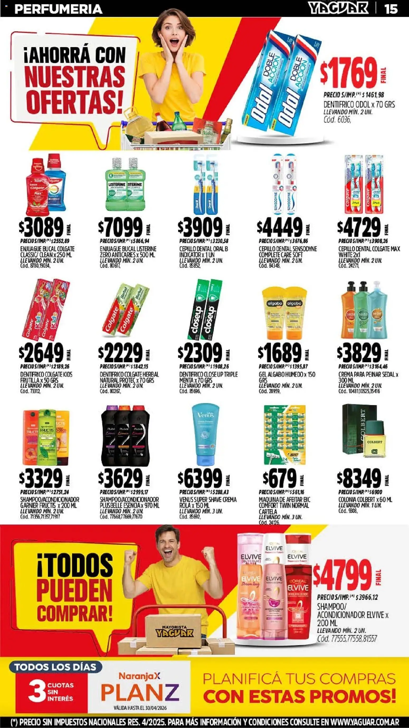 Yaguar - Oferta Semanal San Juan │ válido desde el 11.05.2026 | Página: 15 | Productos: Maquina de afeitar, Frutilla, Acondicionador, Enjuague bucal