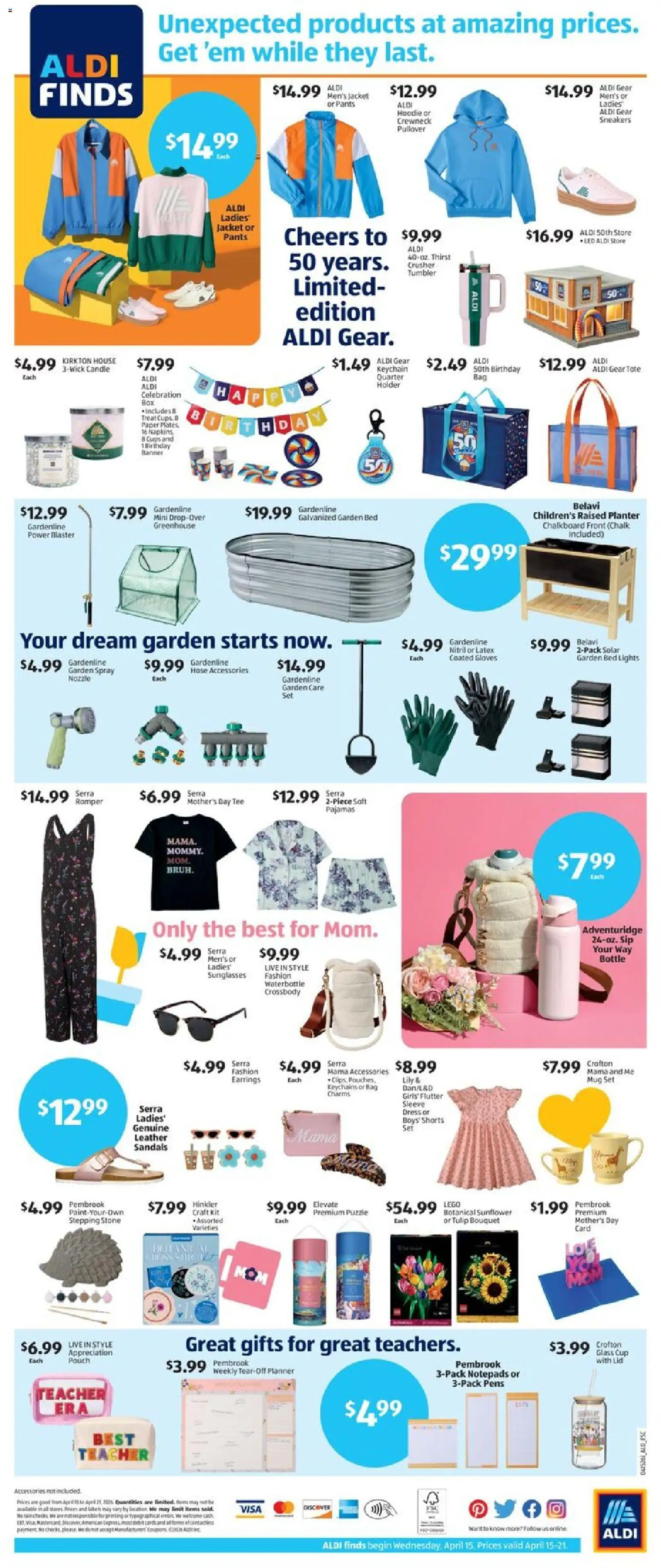 Aldi Weekly Ad - valid from 15.04.2026 | Page: 2 | Products: Bed, Pants, Pajamas, Gloves