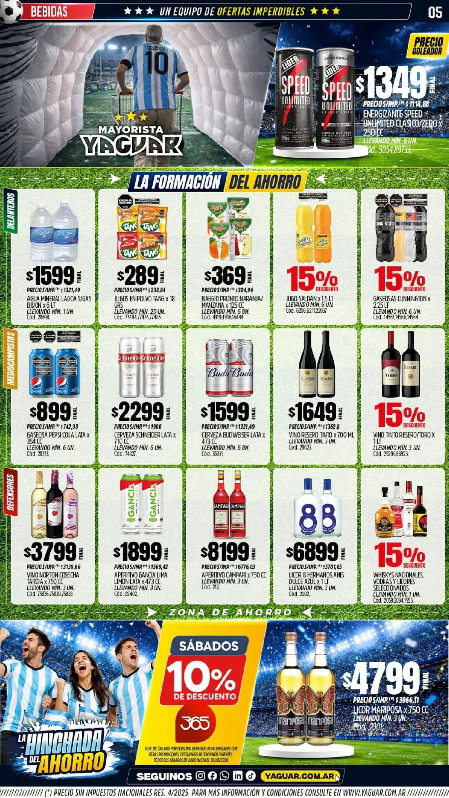 Yaguar - Oferta Semanal Córdoba │ válido desde el 15.06.2026 | Página: 4 | Productos: Lima, Manzana, Vino, Cerveza