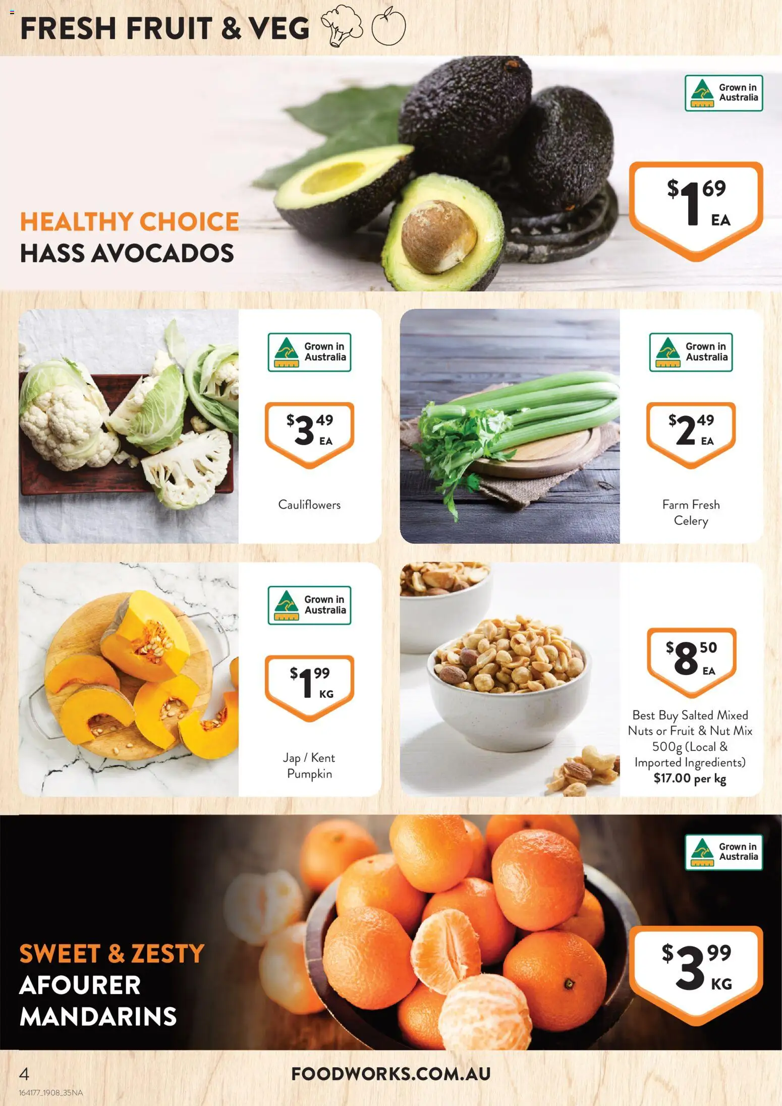Foodworks catalogue - valid from 18/08/2026 | Page: 4 | Products: Ingredients, Mandarins, Fruit, Celery
