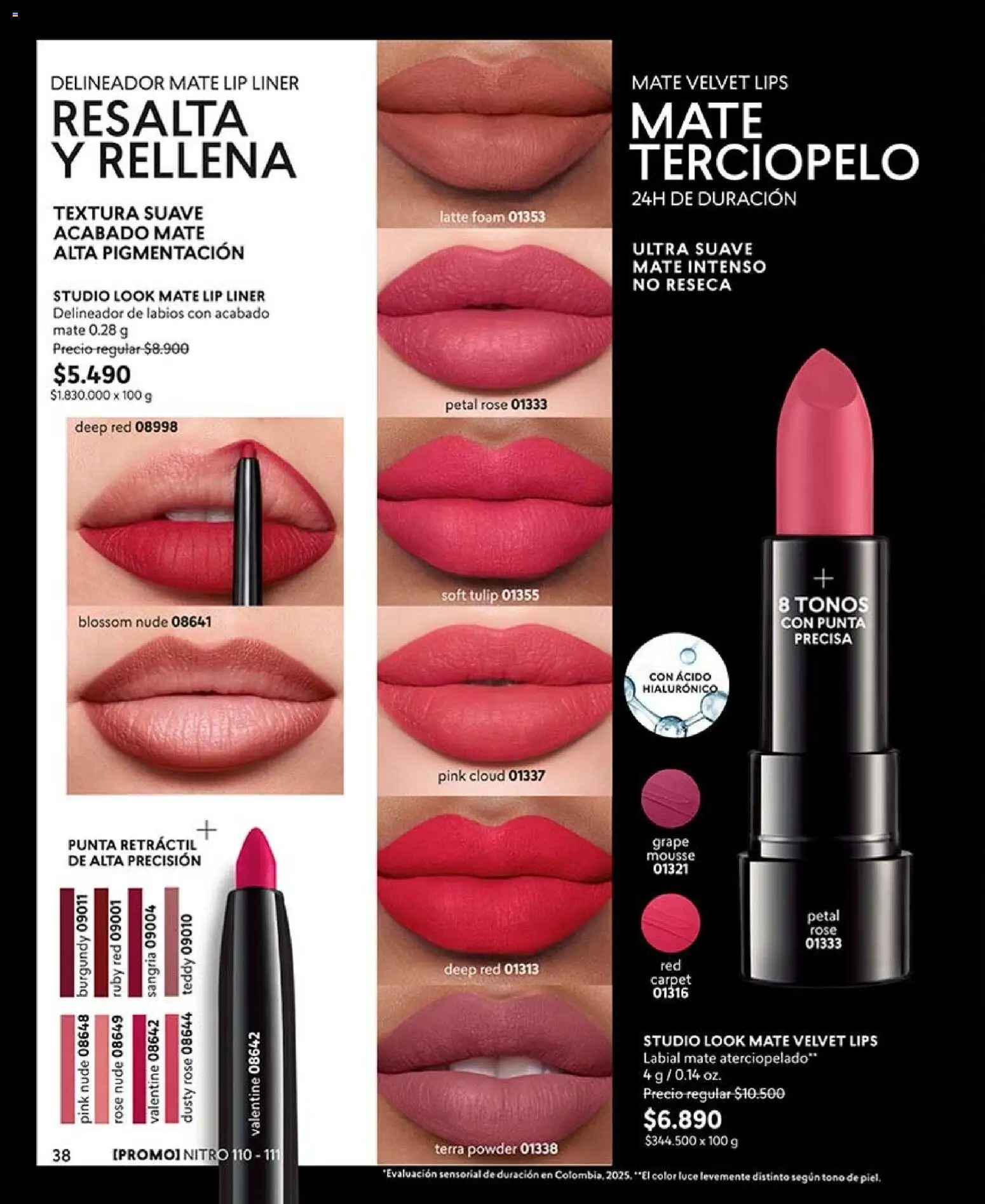 Catálogo CyZone Campaña 14 │ válido desde el 16.08.2026 | Página: 38 | Productos: Mousse, Mate, Delineador, Labial