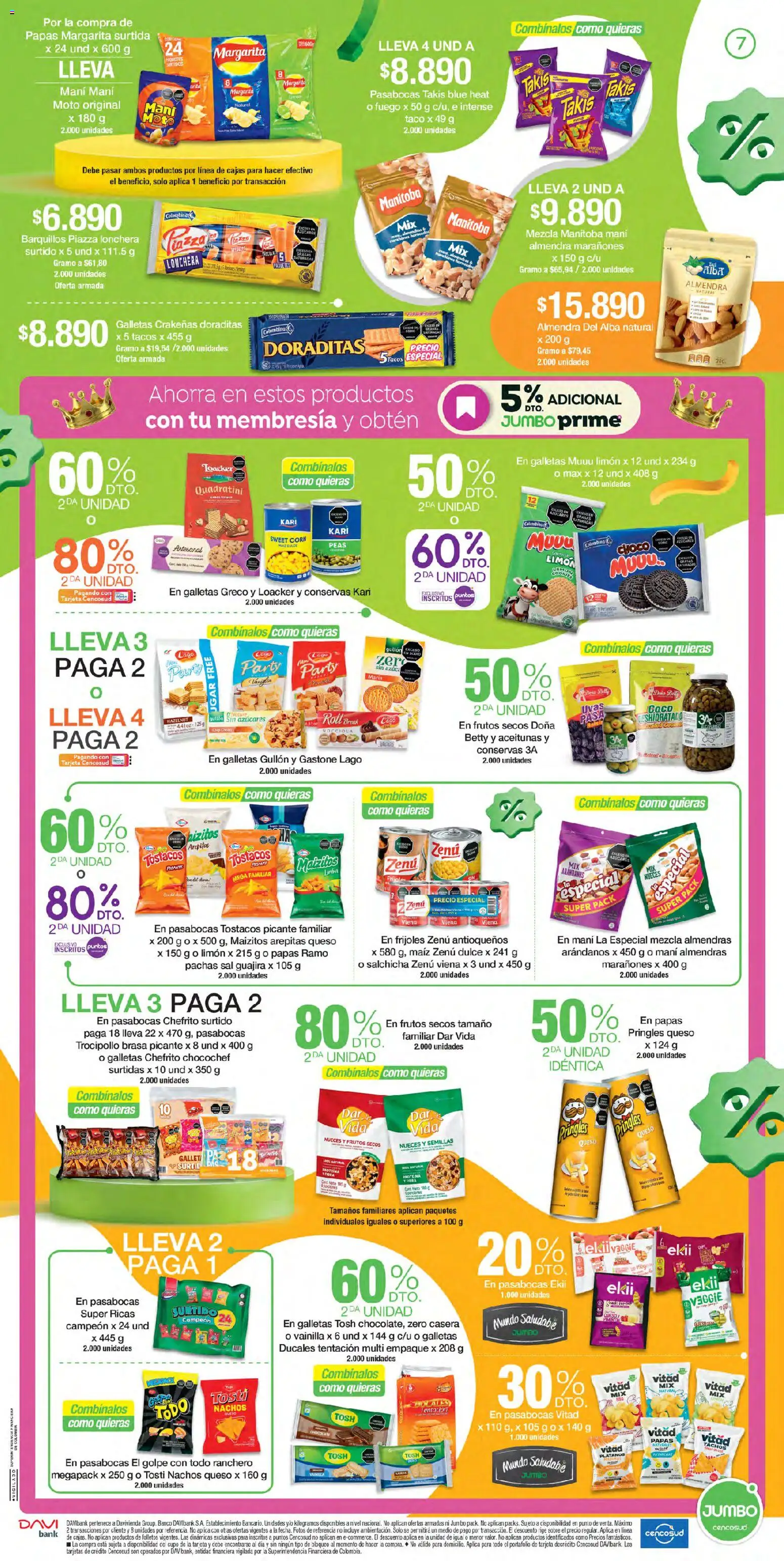 Jumbo revista - valida desde el 24/09/2026 | Página: 7 | Productos: Galletas, Salchicha, Lonchera, Aceitunas