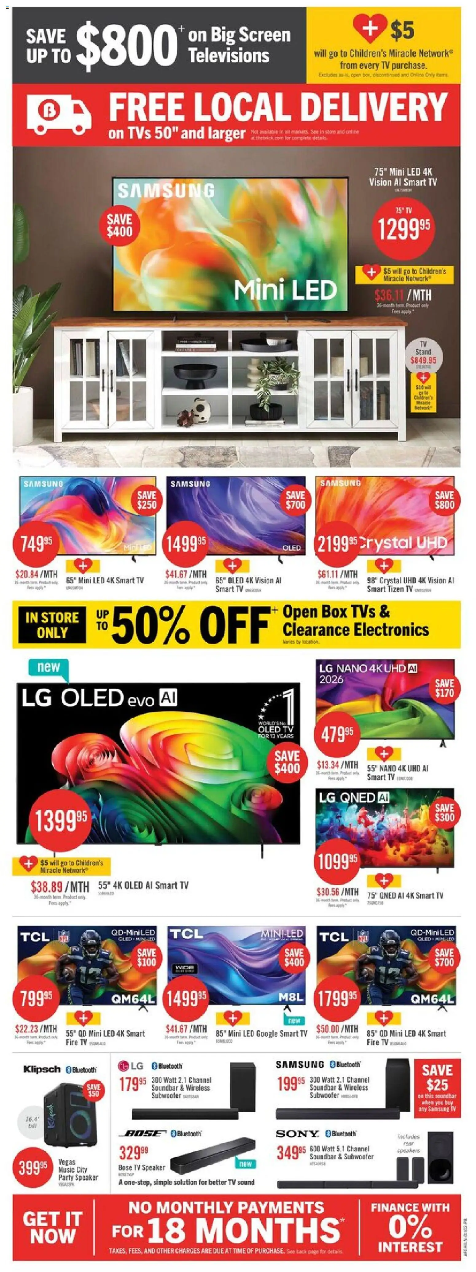 The Brick flyer valid from Sep 29, 2026 | Page: 19 | Products: Tv, Speaker, Soundbar, Box