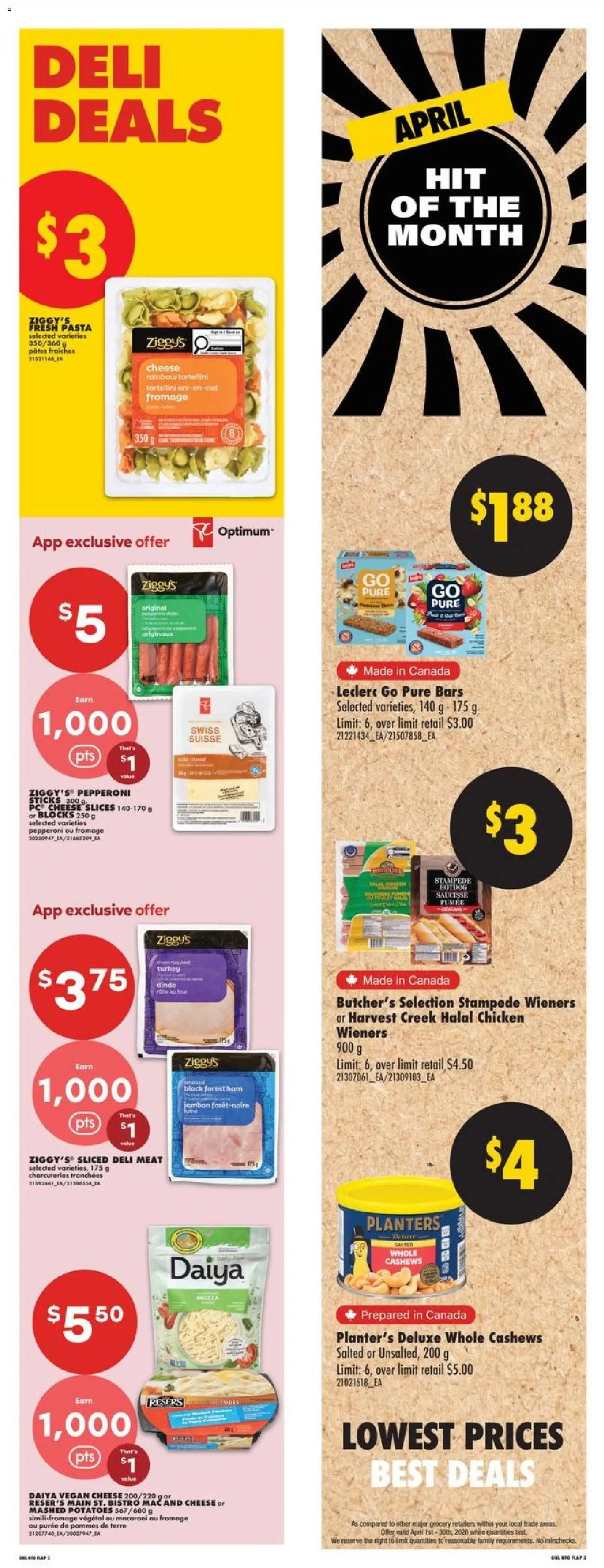 No Frills flyer valid from 09.04.2026 | Page: 5 | Products: Pasta, PC, Potatoes, Chicken