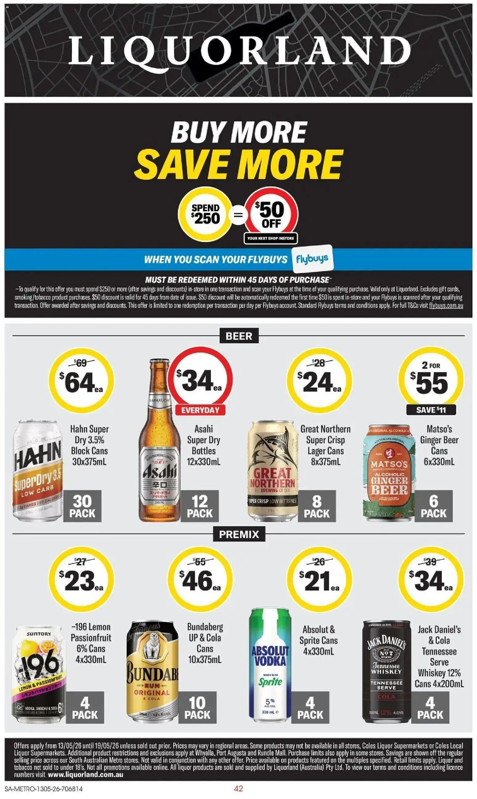 Coles catalogue - valid from 13.05.2026 | Page: 42 | Products: Beer, Passionfruit, Lemon, Date