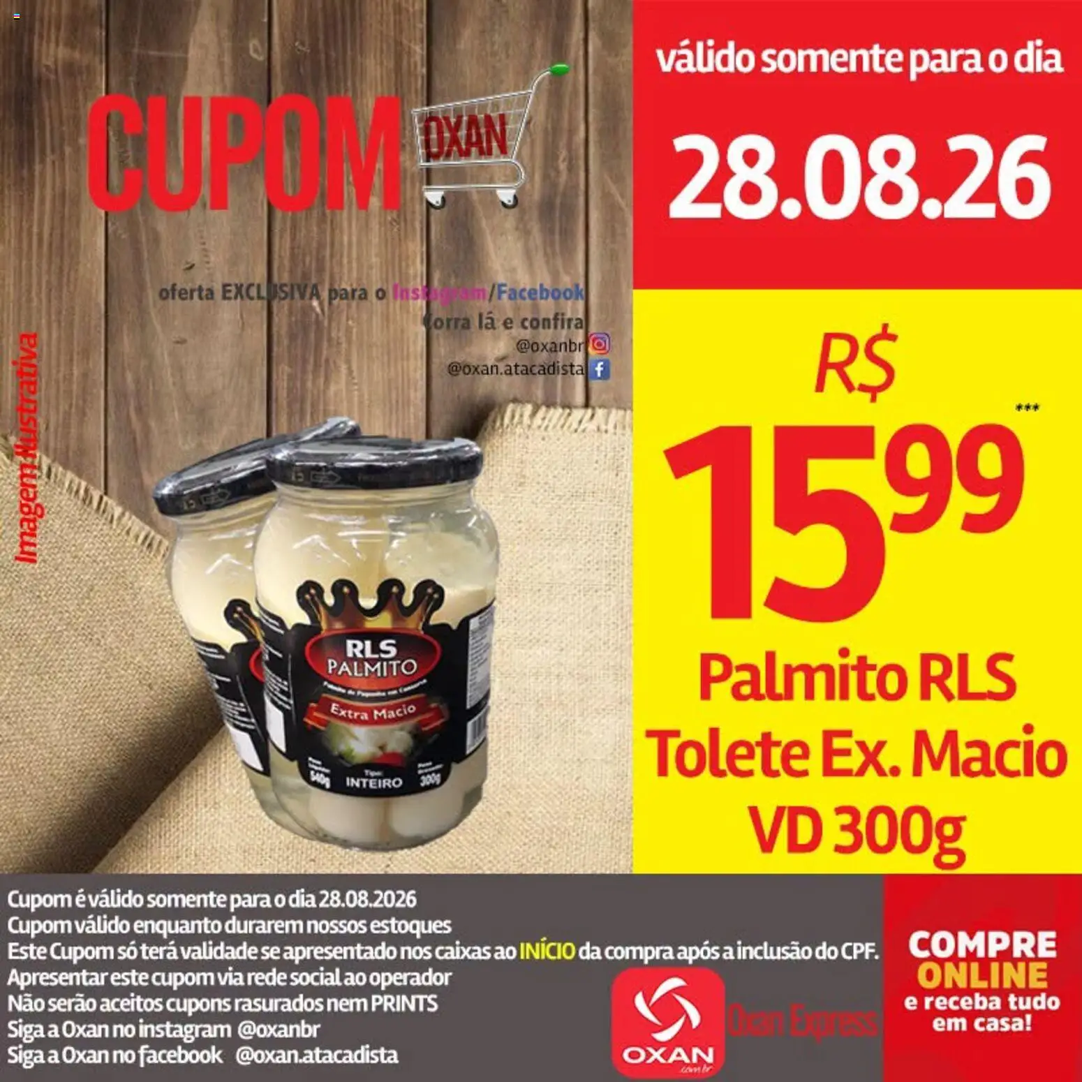 Oxan Atacadista Folheto - válido de 28/08/2026 | Página: 14 | Produtos: Palmito