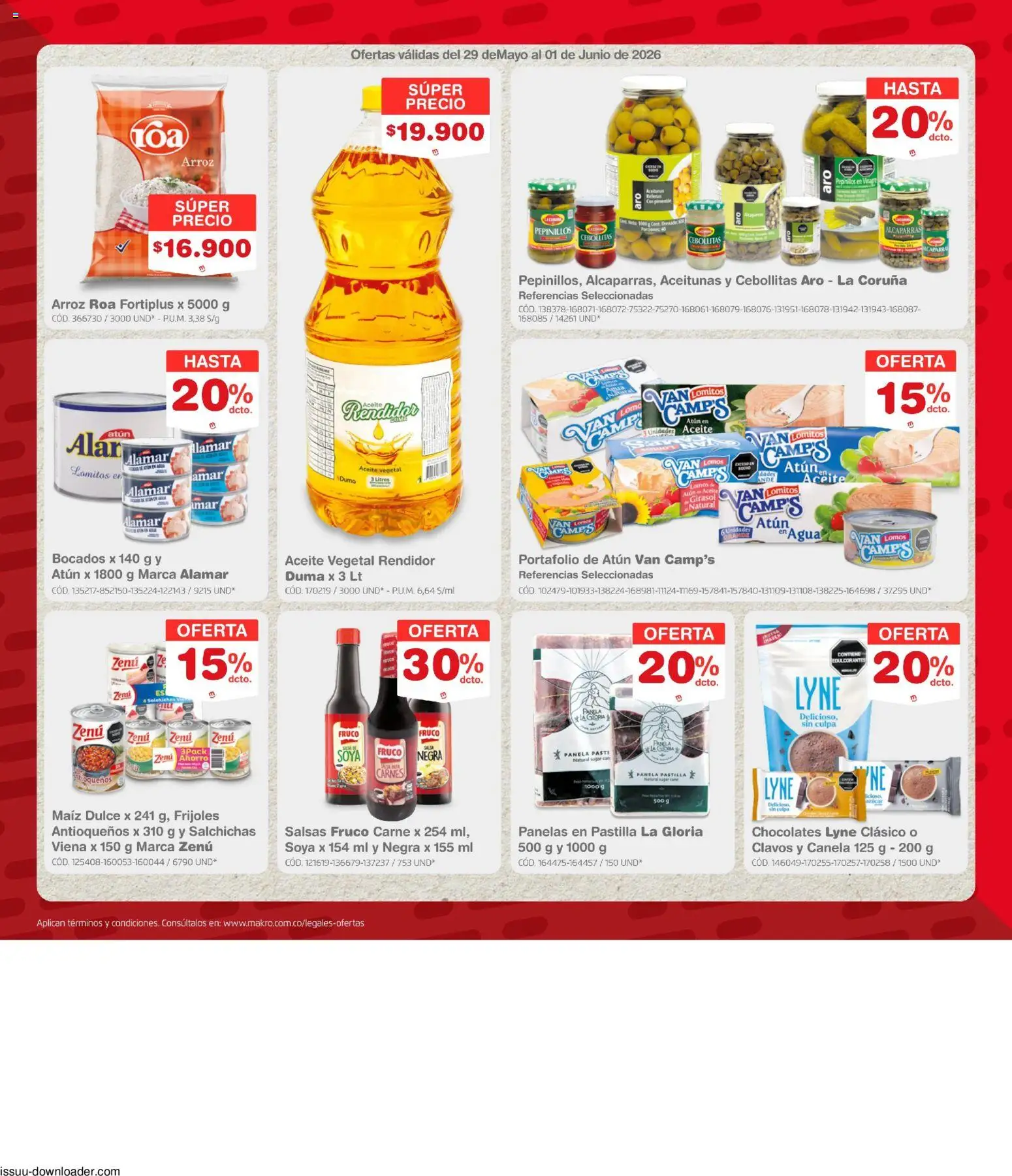 Makro revista - valida desde el 29.05.2026 | Página: 3 | Productos: Atún, Azucar, Maiz, Aceitunas