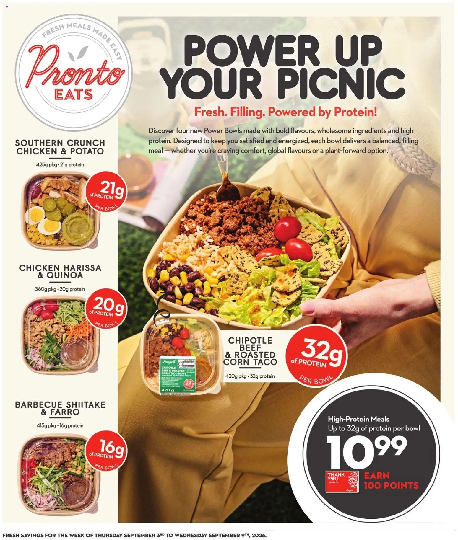 Longo's flyer valid from Sep 3, 2026 | Page: 19 | Products: Quinoa, Protein, Chicken, Ingredients