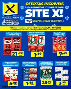 X Supermercados ofertas incríveis - Pré-Visualização do folheto da loja X Supermercados, válido de 20/07/2026