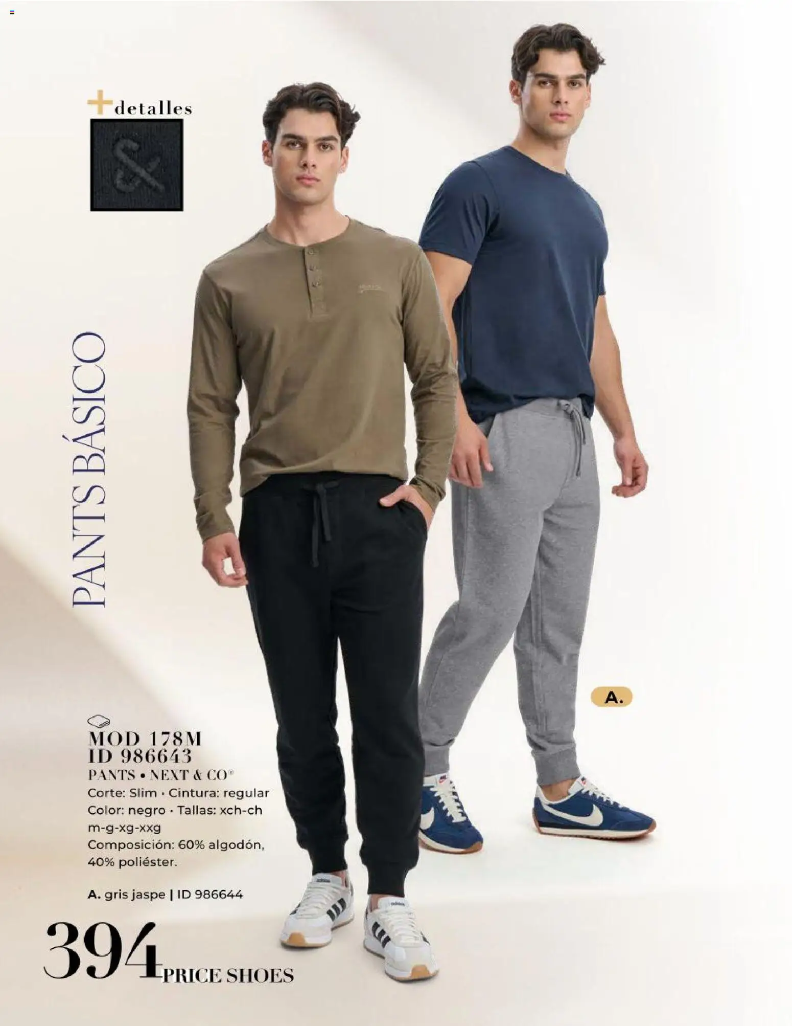 Nuevas ofertas de Price Shoes válidas en toda la República Mexicana desde el 14.05.2026. ¡Encuentra las mejores ofertas en Price Shoes catálogo Caballeros! | Página: 394 | Productos: Pants