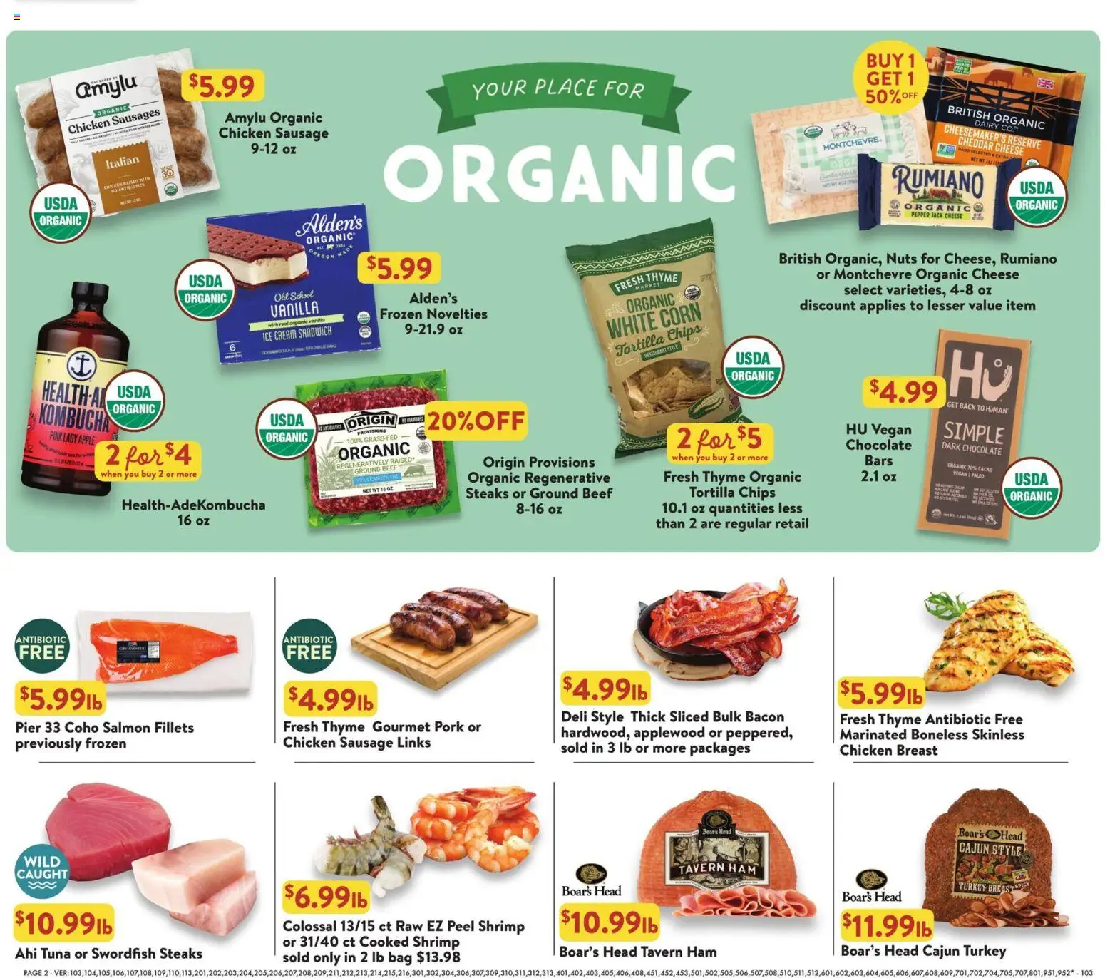 Fresh Thyme Weekly Ad - valid from 08/19/2026 | Page: 4 | Products: Corn, Chicken, Cream, Ice cream