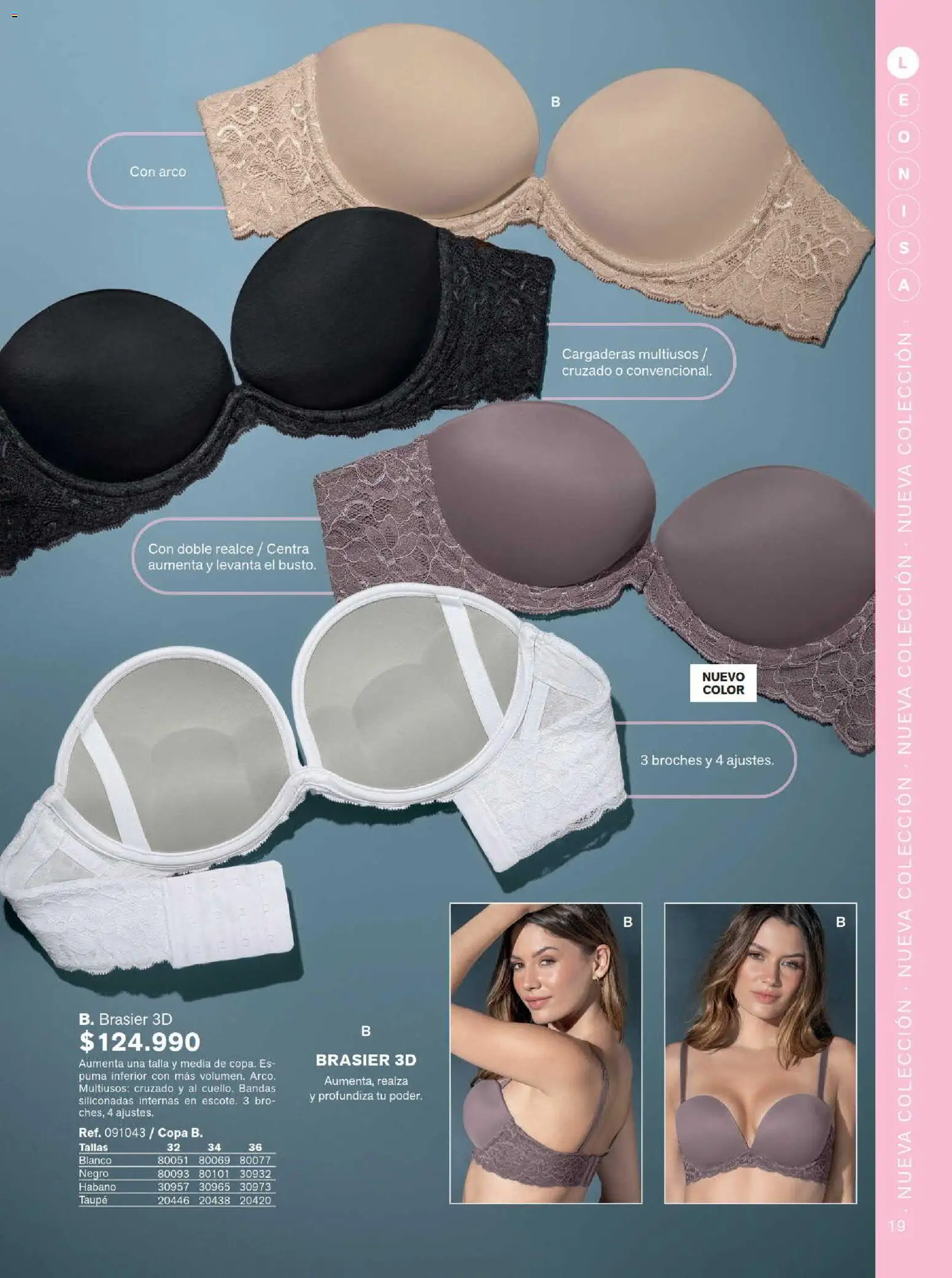 Leonisa revista - valida desde el 15/07/2026 | Página: 19 | Productos: Brasier