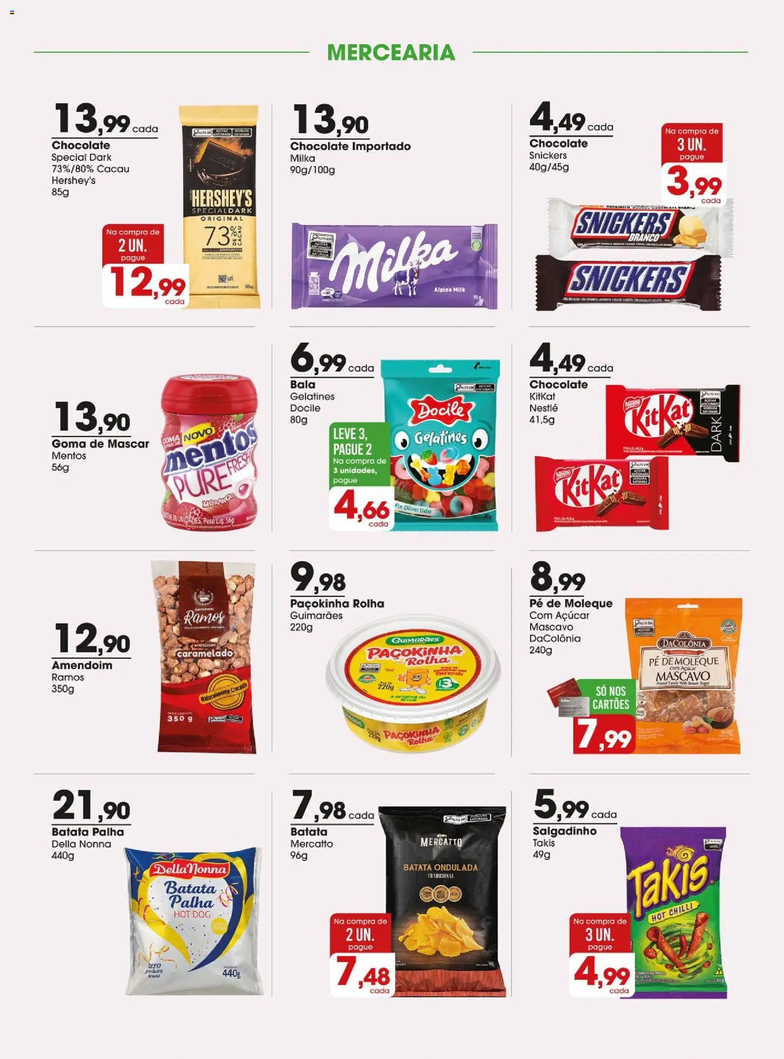 Zaffari Folheto - válido de 11/08/2026 | Página: 7 | Produtos: Amendoim, Chocolate, Açúcar, Bala