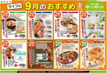2026/09/01から有効なオファーを含む ライフ - チラシ