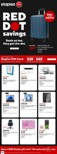 Preview of Staples weekly flyer / circulaire from shop Staples valid from 12.06.2026