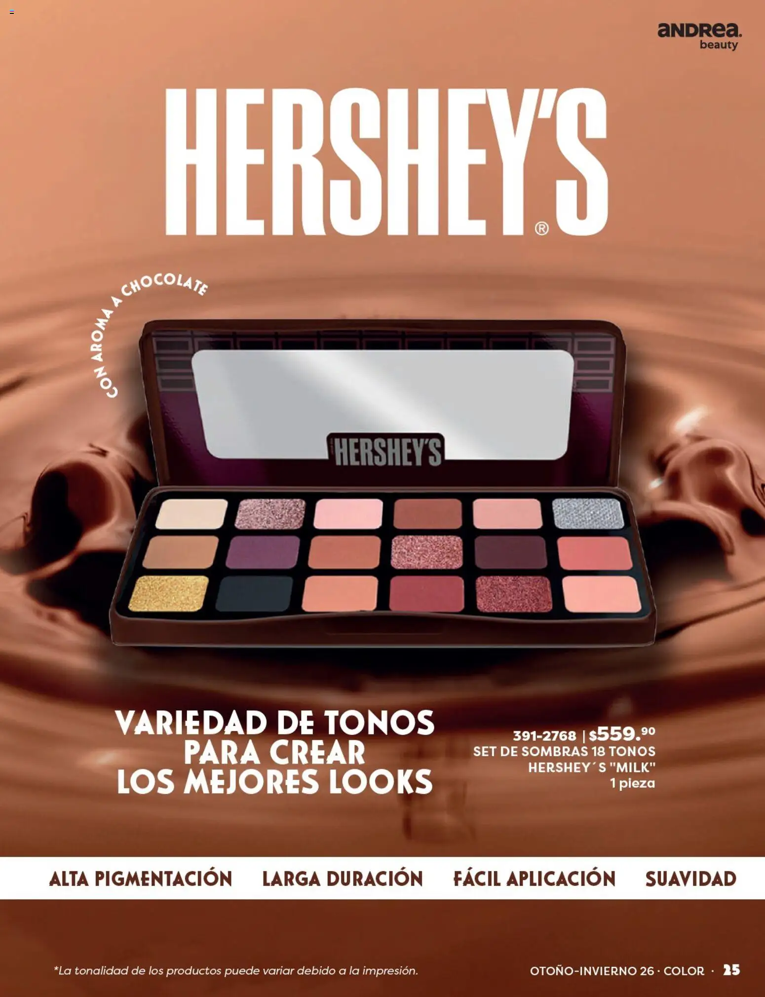 Nuevas ofertas de Andrea válidas en toda la República Mexicana desde el 23/08/2026. ¡Encuentra las mejores ofertas en Andrea catálogo Beauty! | Página: 25 | Productos: Chocolate
