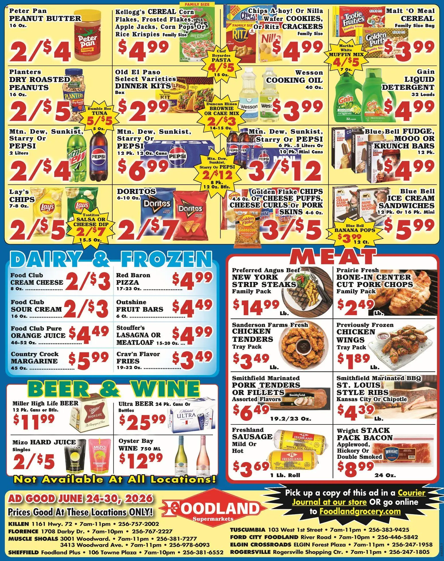 Foodland Weekly Ad - Supermarkets - valid from 06/24/2026 | Page: 2 | Products: Corn, Pan, Beer, Sausage