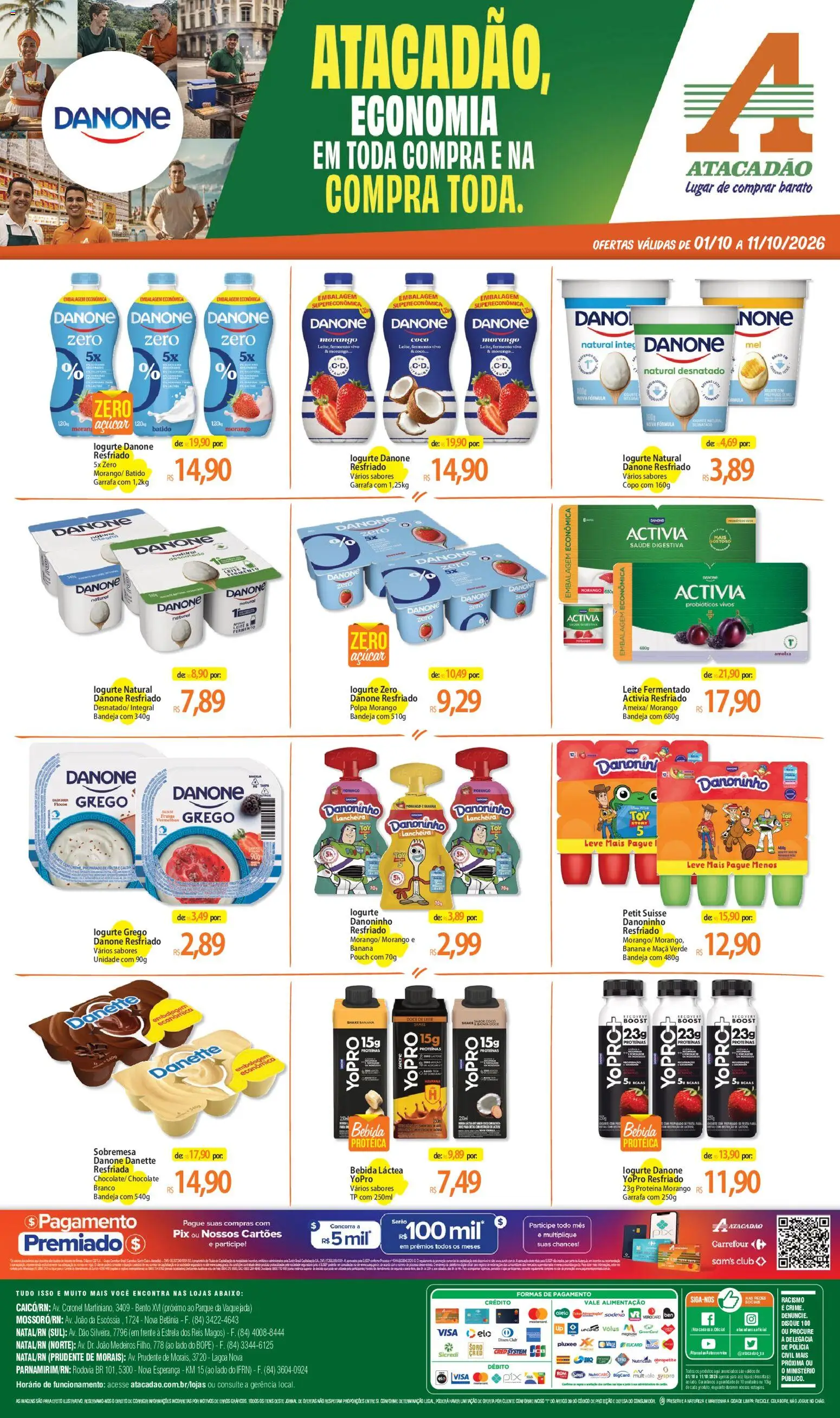 Atacadão Folheto - válido de 01/10/2026 | Página: 1 | Produtos: Chocolate, Doce, Batata, Doce de leite
