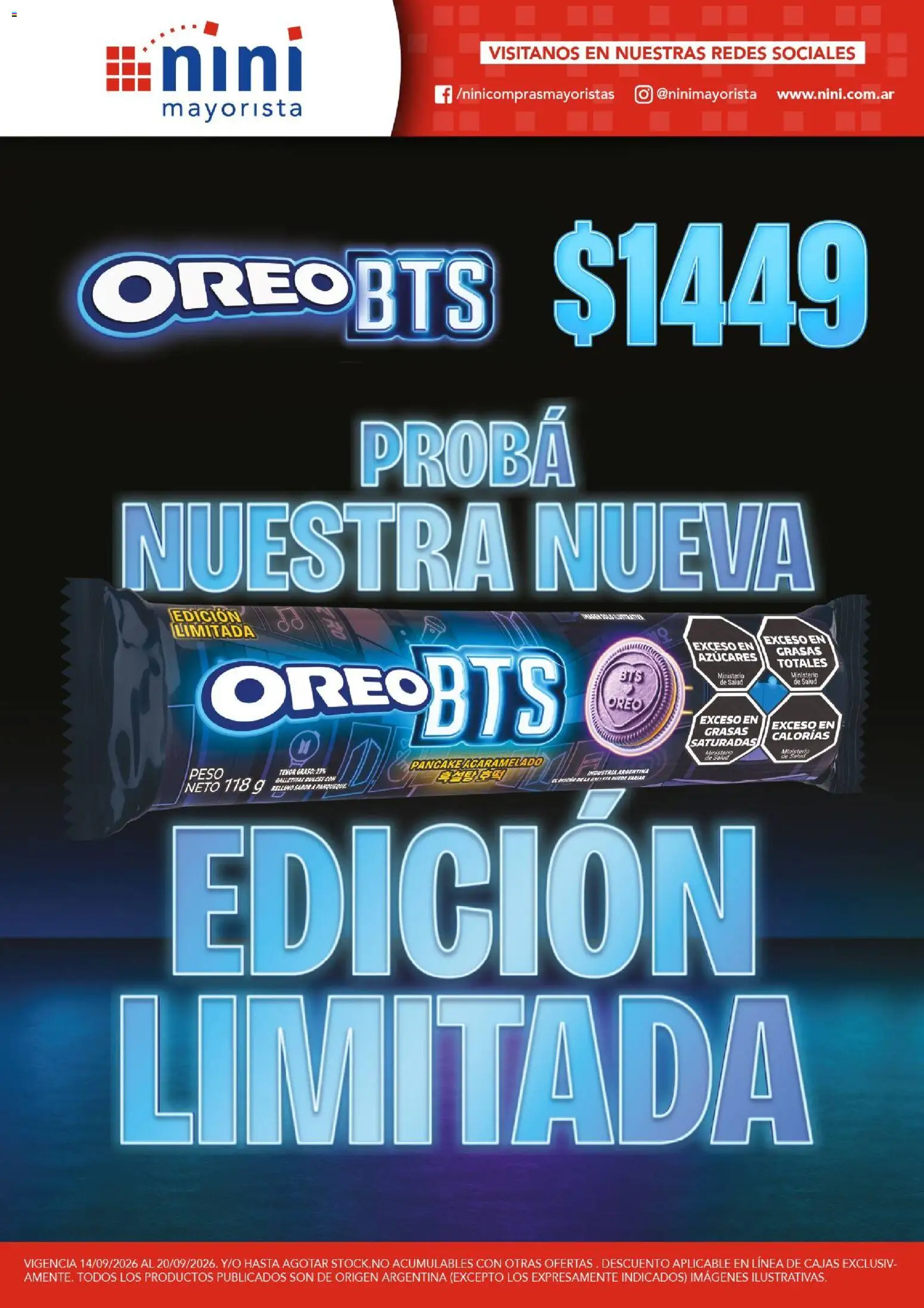 NINI Mayorista catálogo │ válido desde el 14/09/2026 | Página: 38 | Productos: Peso, Oreo