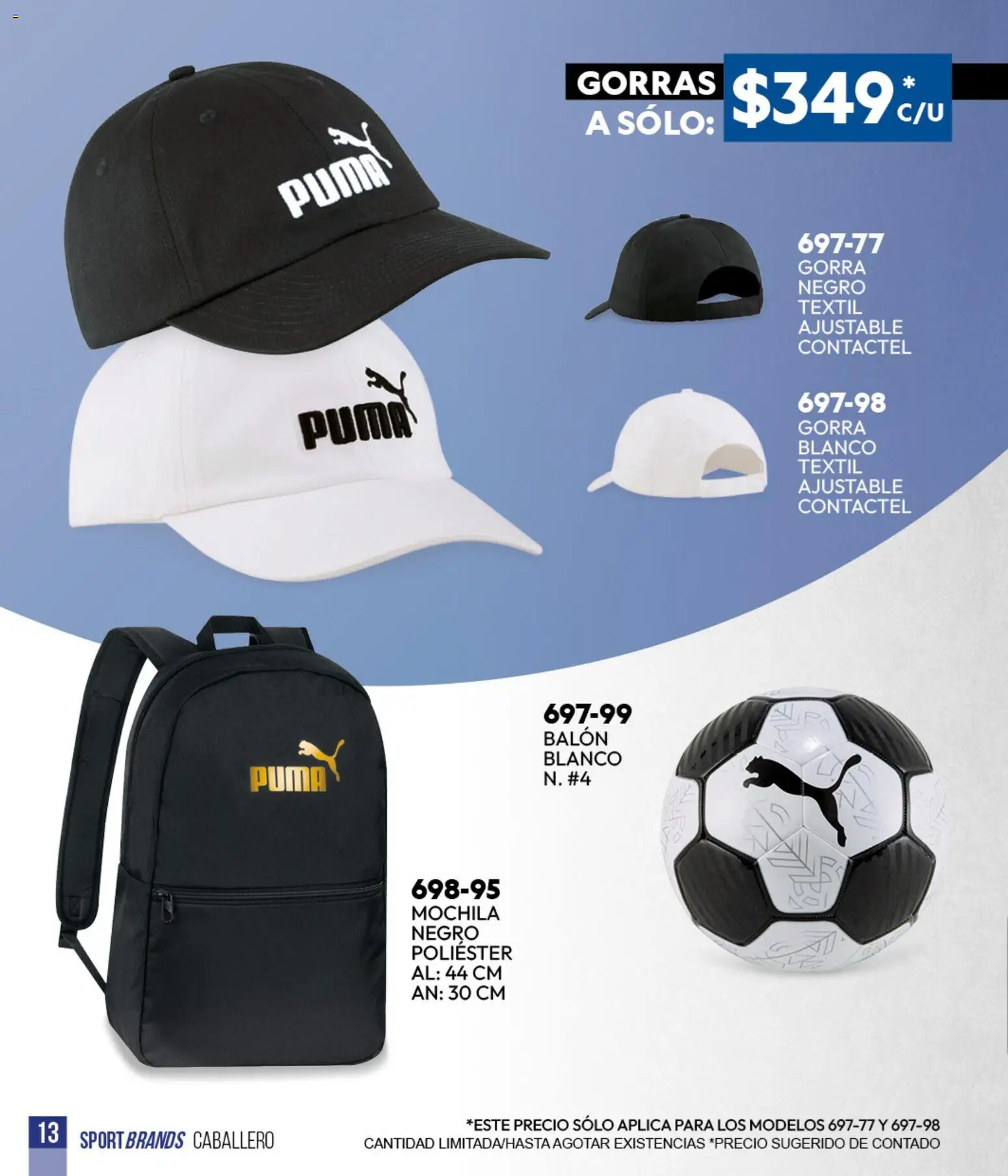 Nuevas ofertas de Cklass válidas en toda la República Mexicana desde el 05.03.2026. ¡Encuentra las mejores ofertas en Cklass catálogo Sportbrands Verano Caballero! | Página: 14 | Productos: Gorra, Mochila
