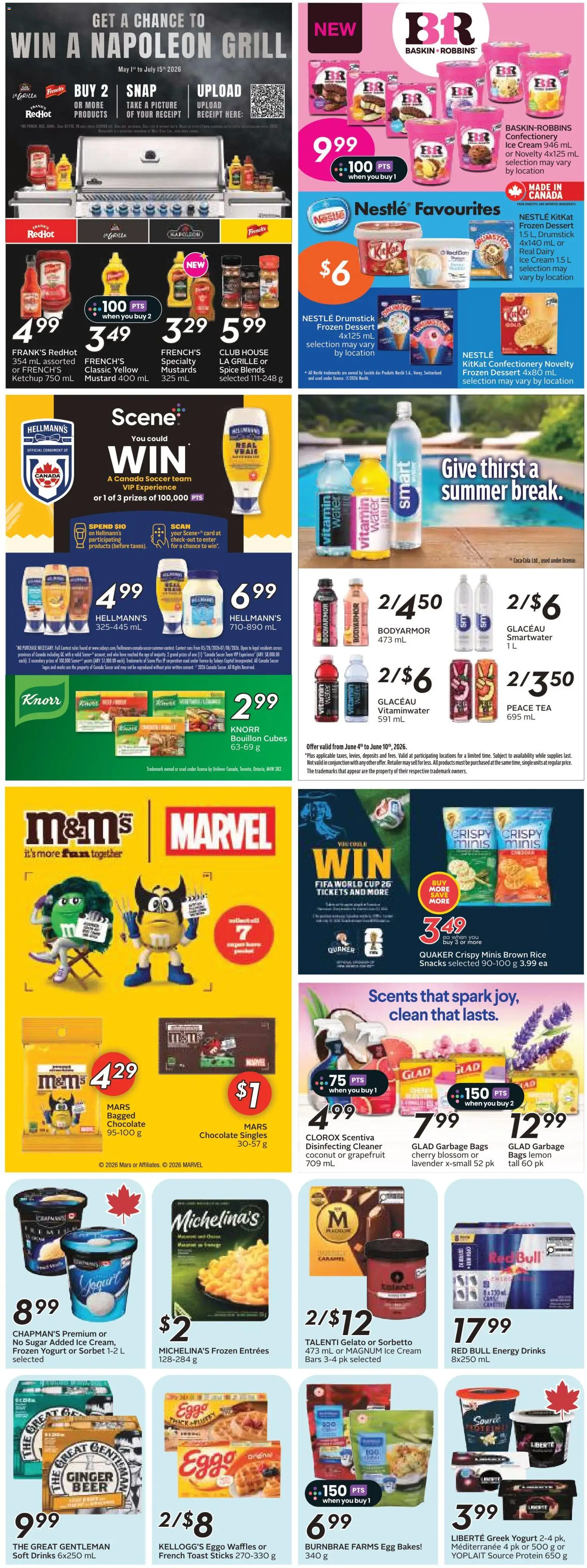 Safeway flyer valid from 04.06.2026 | Page: 24 | Products: Grill, Yogurt, Chocolate, Beer