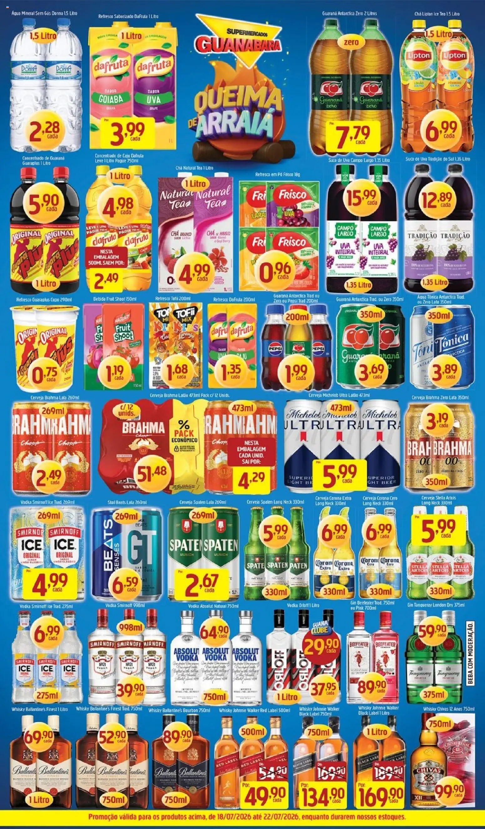 Supermercados Guanabara Folheto - válido de 18/07/2026 | Página: 6 | Produtos: Caju, Hibisco, Refresco, Suco