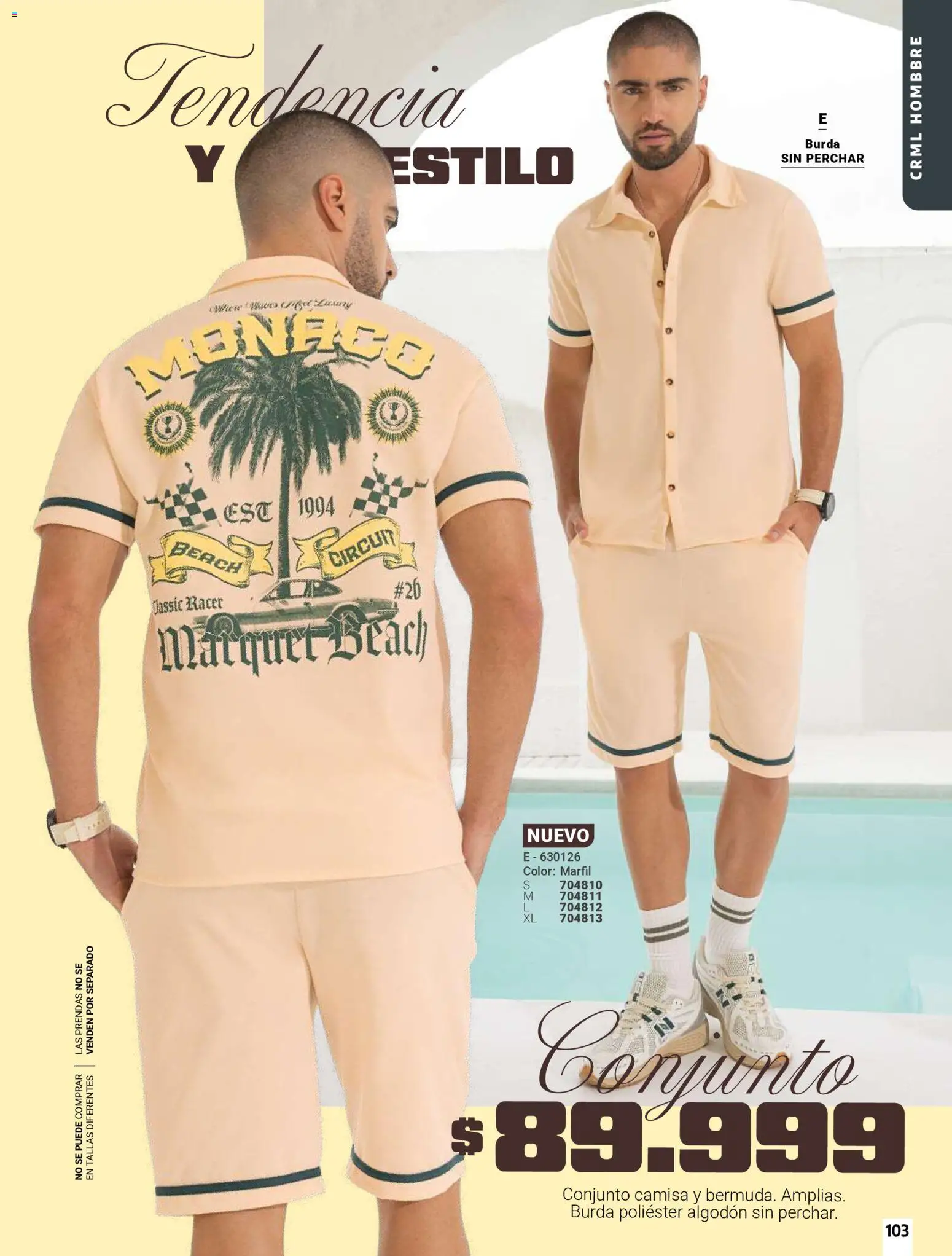 Carmel revista - valida desde el 01/04/2026 | Página: 103 | Productos: Algodón, Conjunto, Camisa