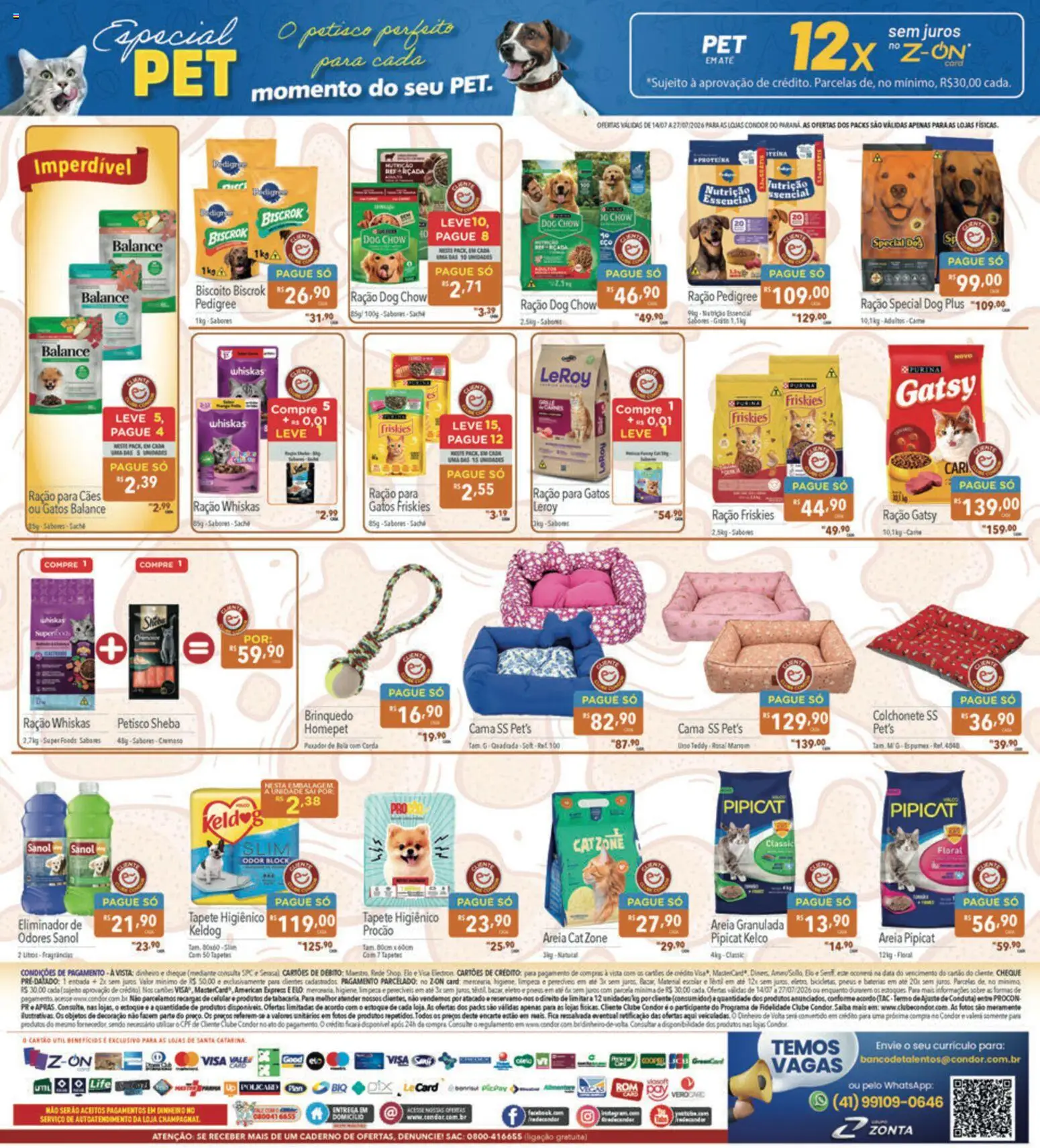 Supermercados Condor Folheto - válido de 14/07/2026 | Página: 32 | Produtos: Colchonete, Corda, Biscoito, Tapete